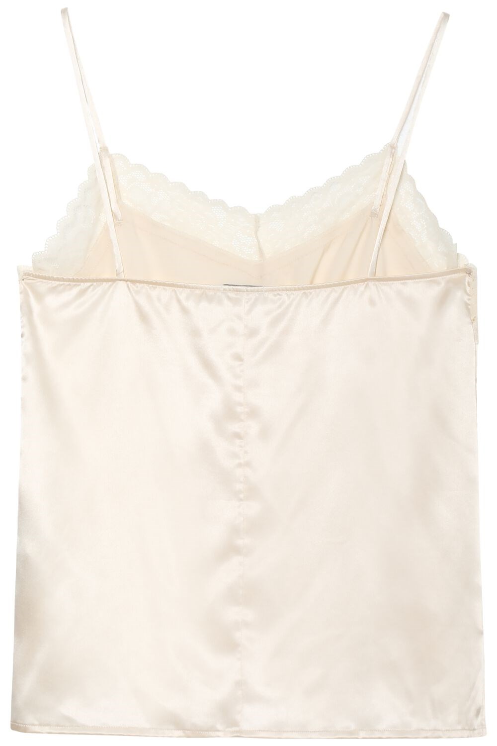 Tezenis Koronkowe and Satin Tank Top Kremowe | 5162-RXPCK