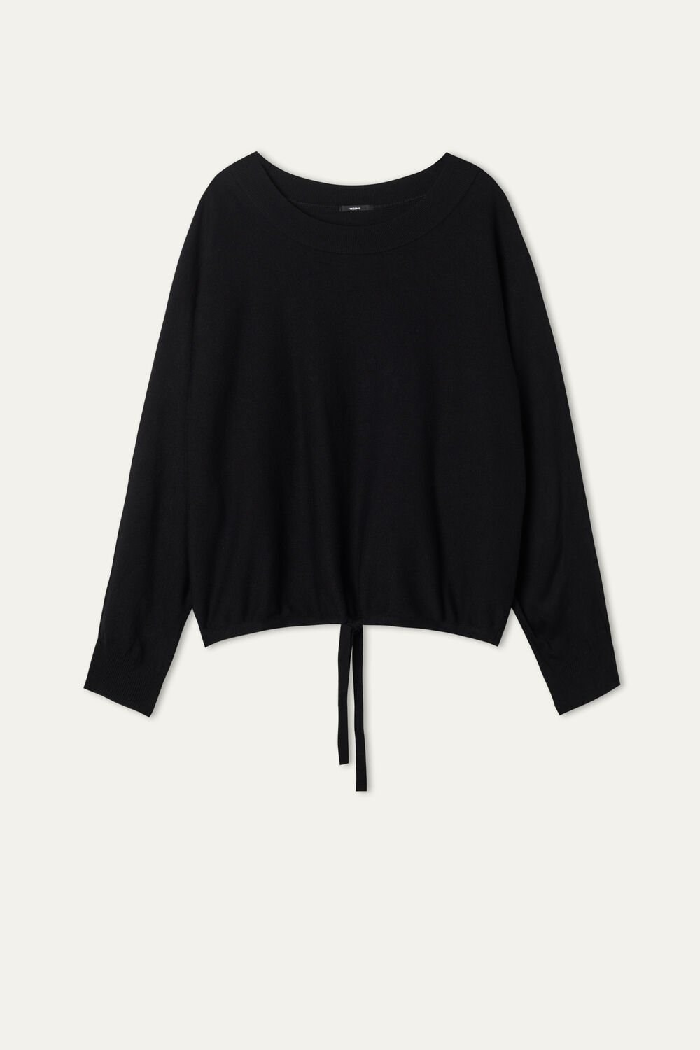 Tezenis Krótkie Sleeve Batwing Top with Drawstring Czarne Czarne | 2859-GQFNX