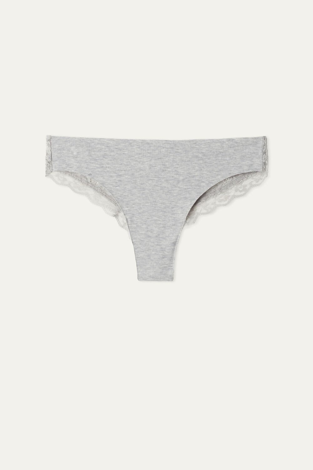 Tezenis Laser-Cut Bawełniane Recycled Koronkowe Brazilian Panties Szare Głęboka | 0157-QUIAO