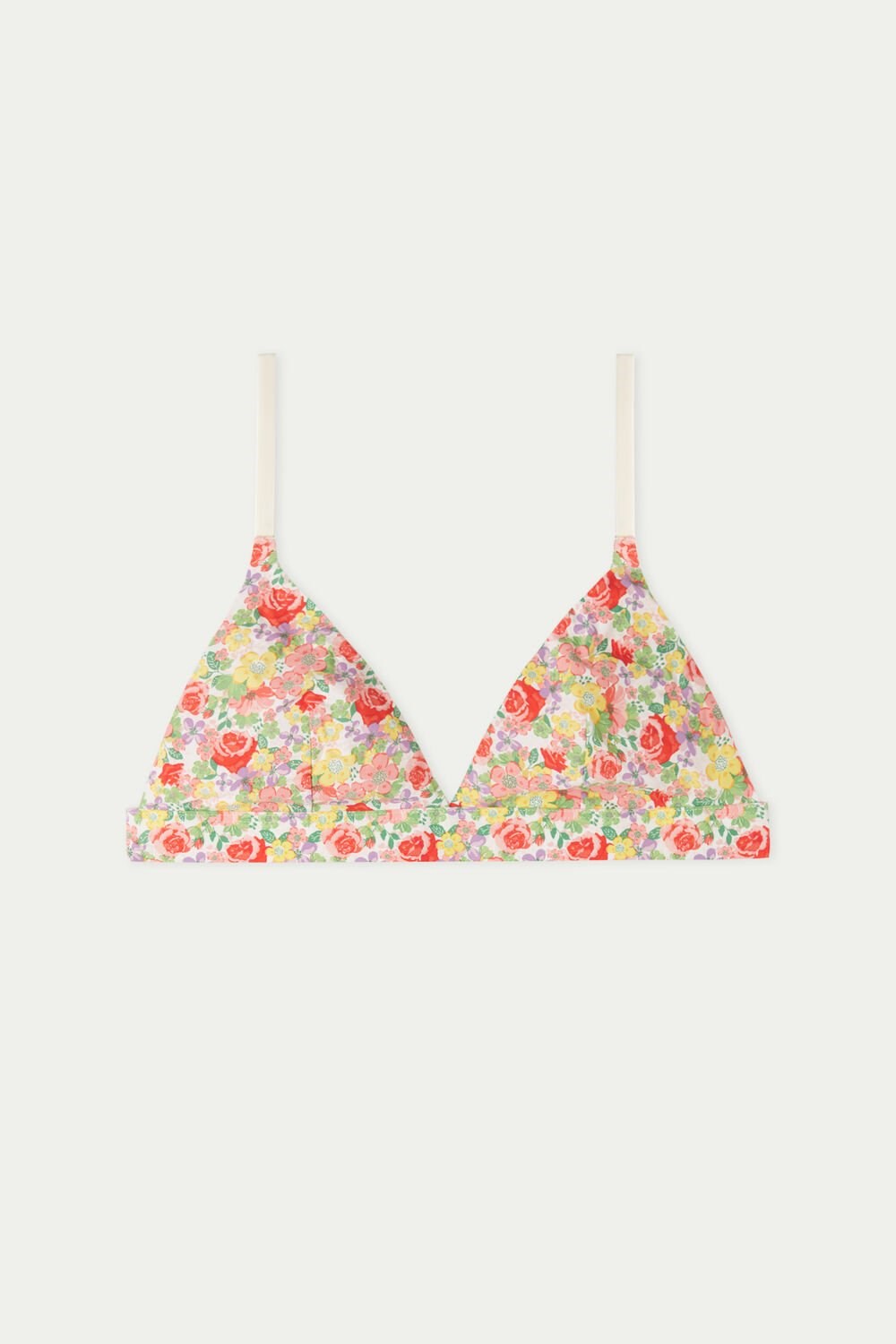 Tezenis Lisbon Printed Microfiber Triangle Bra Floral Wildflower Print 294v | 3798-VXQFO