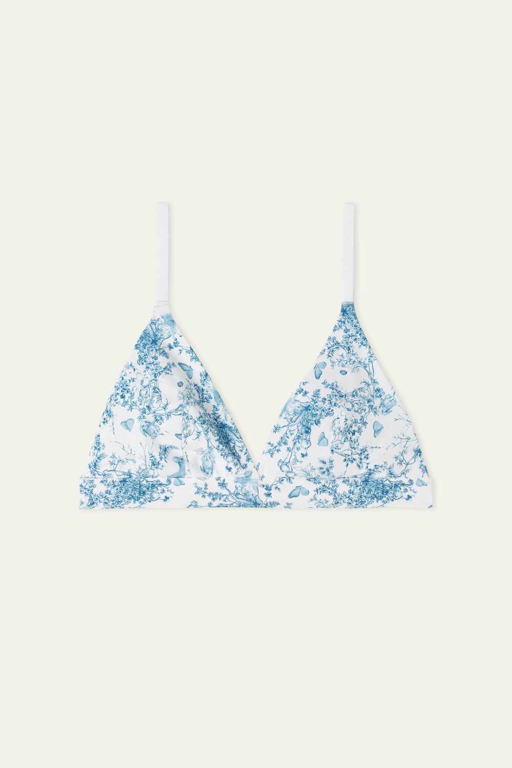 Tezenis Lisbon Printed Microfiber Triangle Bra Głęboka Niebieskie | 9132-VURYQ