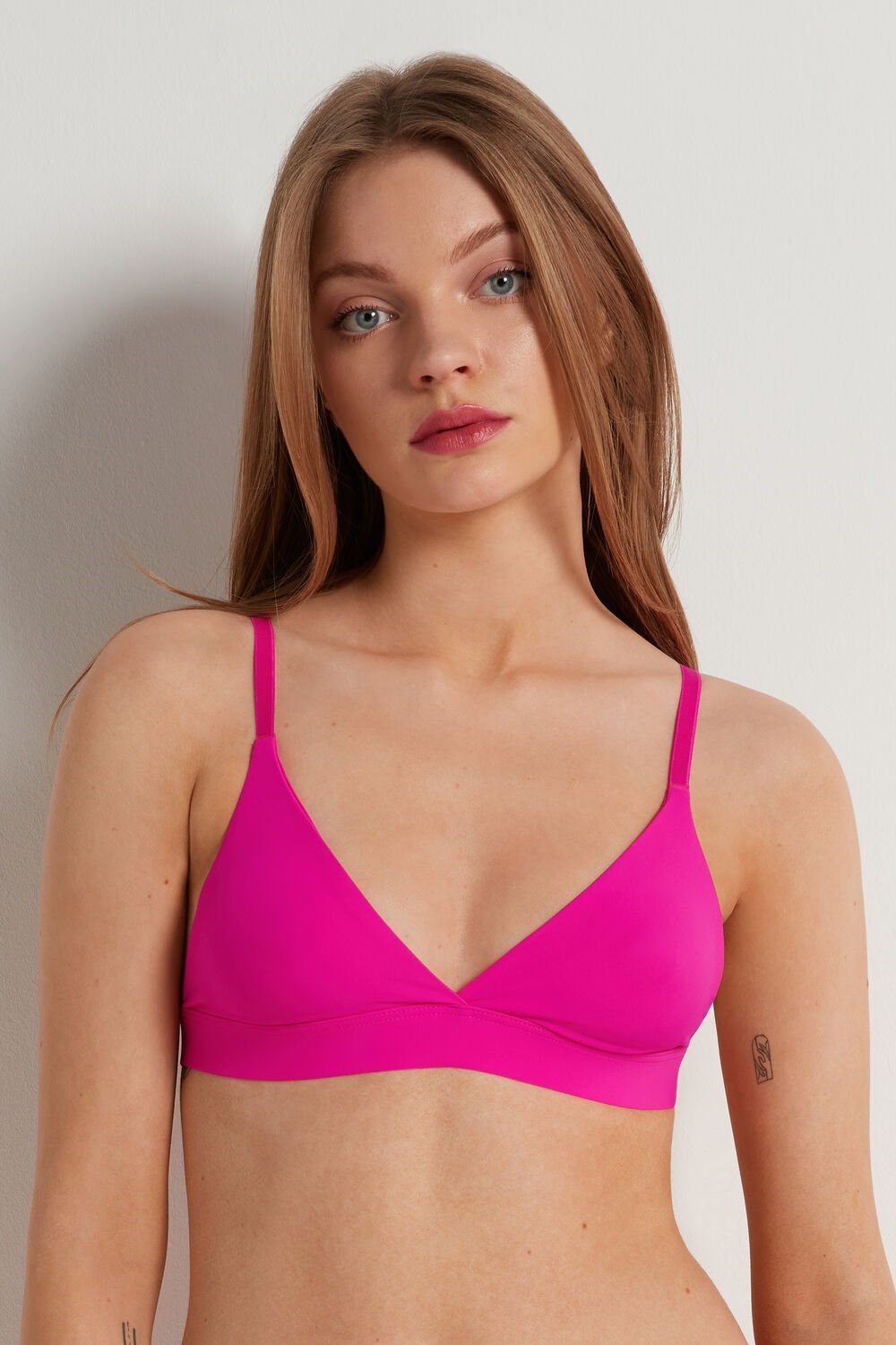 Tezenis Lisbon Recycled Microfiber Triangle Bra Różowe Fuksja | 8214-EZUPJ