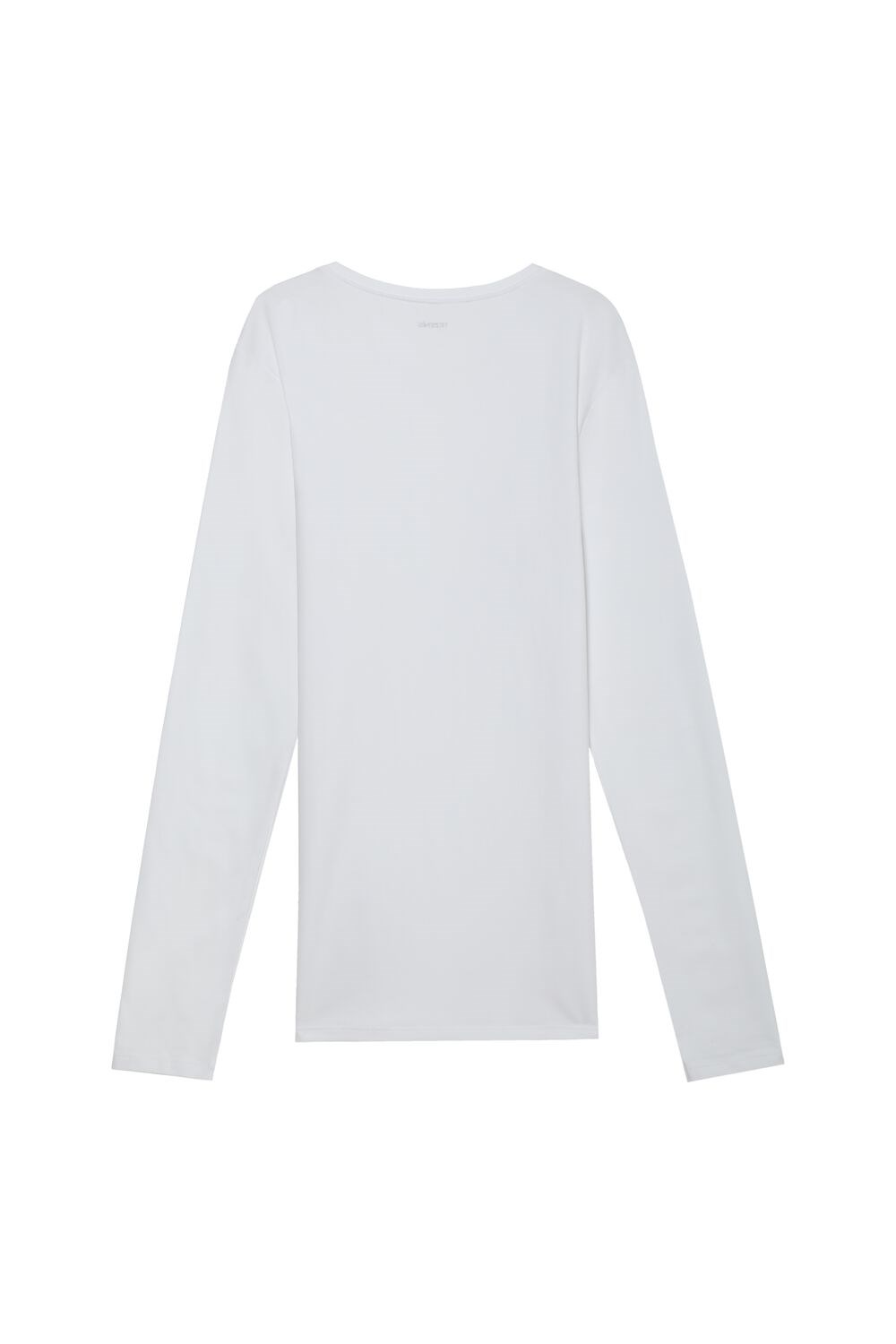 Tezenis Long-Sleeve Crew-Neck Stretch-Bawełniane Top Białe Białe | 2637-KUGZW