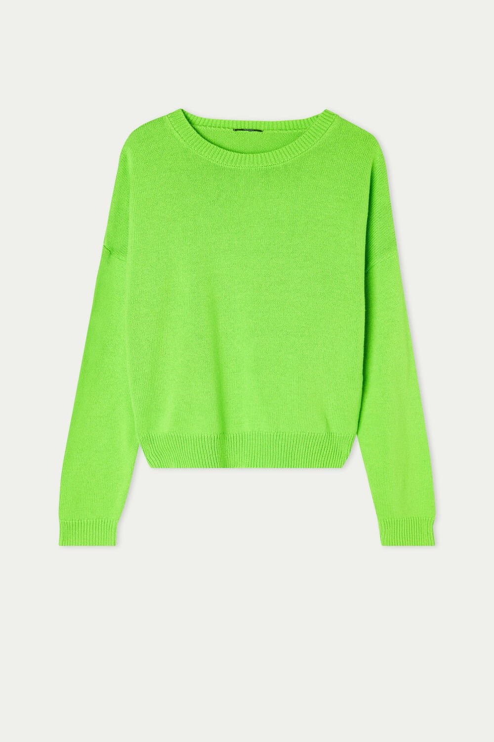 Tezenis Long Sleeve Crewneck Sweatshirt in Bawełniane Zielone Zielone | 1308-FOXST