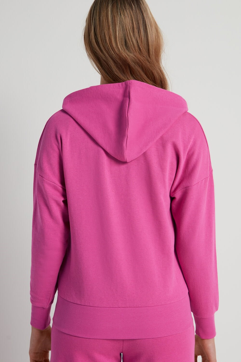 Tezenis Long-Sleeve Zip-Up Hoodie Różowe Fuksja Różowe | 3912-EOHPI