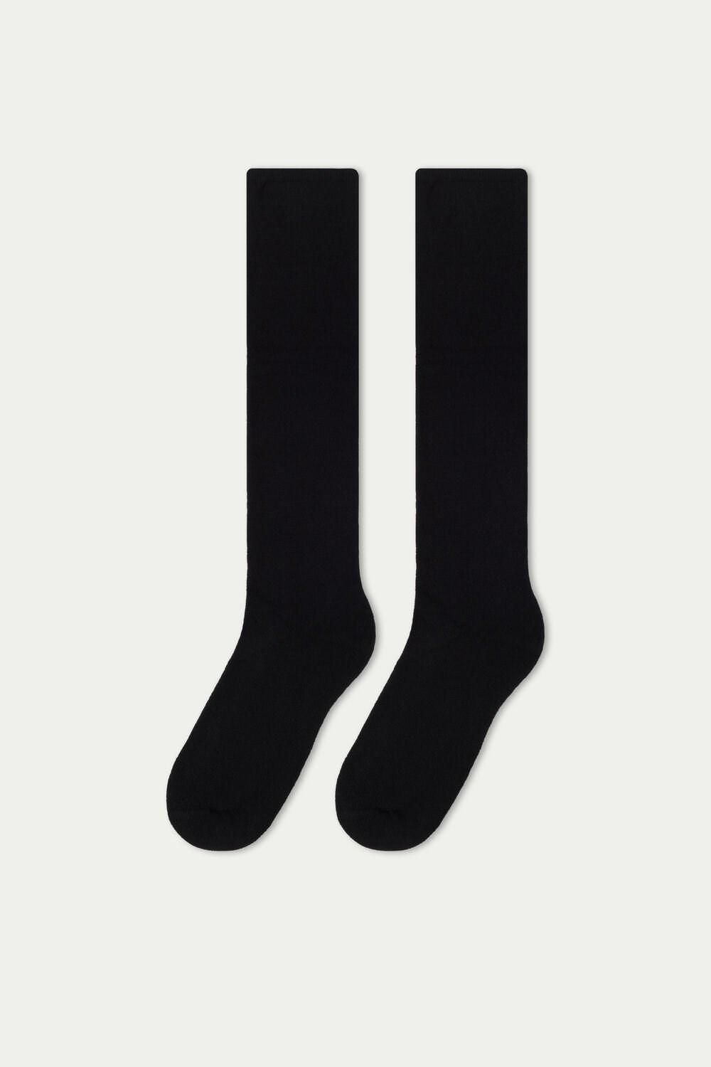 Tezenis Long Thermal Bawełniane Socks Czarne Czarne | 0493-PLFWD