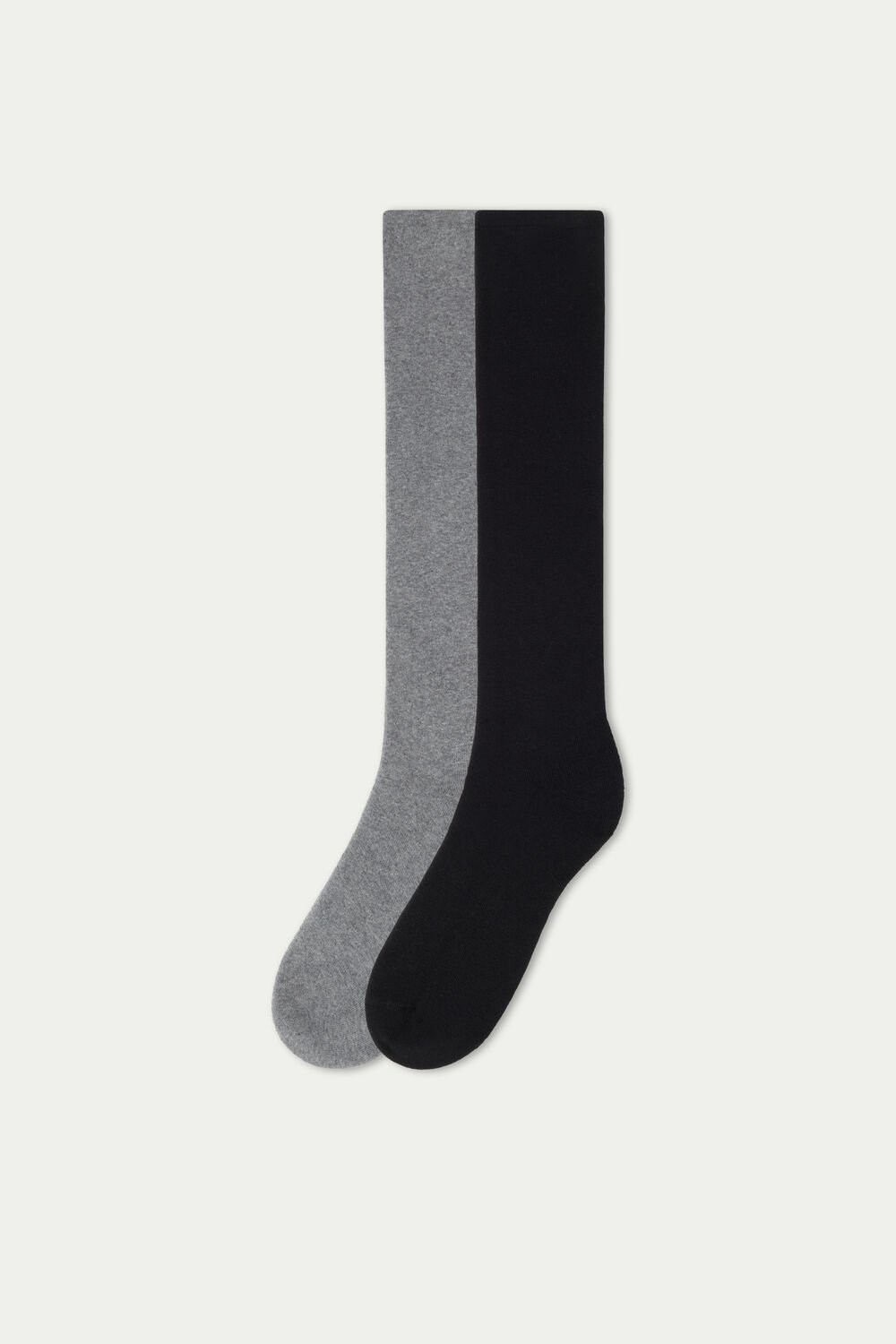 Tezenis Long Thermal Bawełniane Socks Czarne | 6540-QSIEA