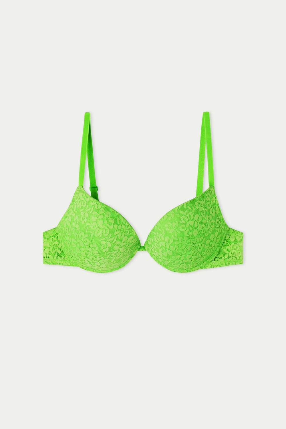 Tezenis Los Angeles Recycled Koronkowe Super Push-Up Bra Zielone Zielone | 1439-JTLVX