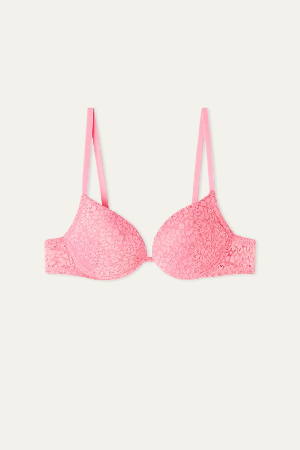 Tezenis Los Angeles Recycled Koronkowe Super Push-Up Bra Różowe Różowe | 4589-SBHMC