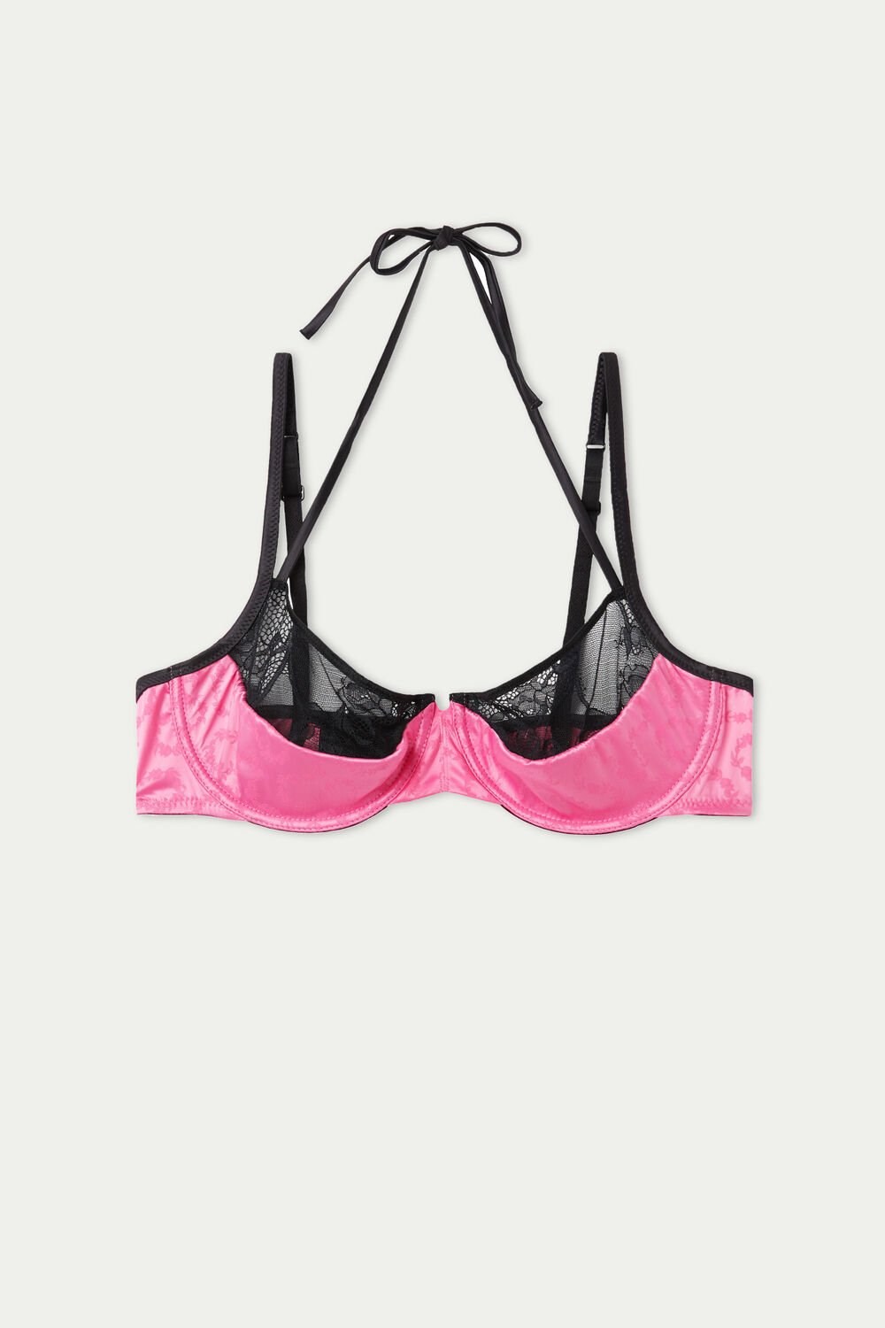 Tezenis Love Bouquet Demi-cup Bra Czarne | 9420-EKUBJ