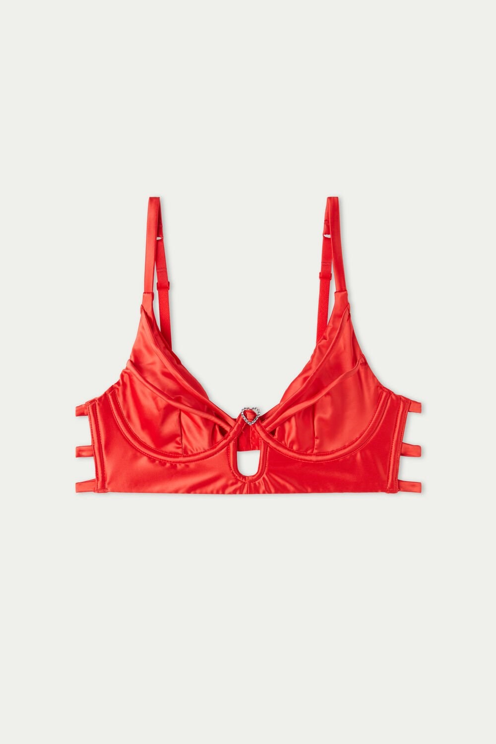 Tezenis Love Potion Low-Cut Balconette Bra Czerwone Czerwone | 2568-RYSUJ