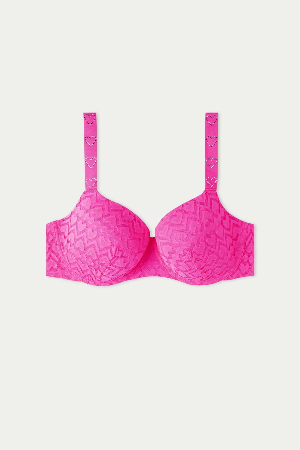 Tezenis Lovely Koronkowe Prague Full Cover Balconette Bra Różowe Różowe | 9140-BQDKF