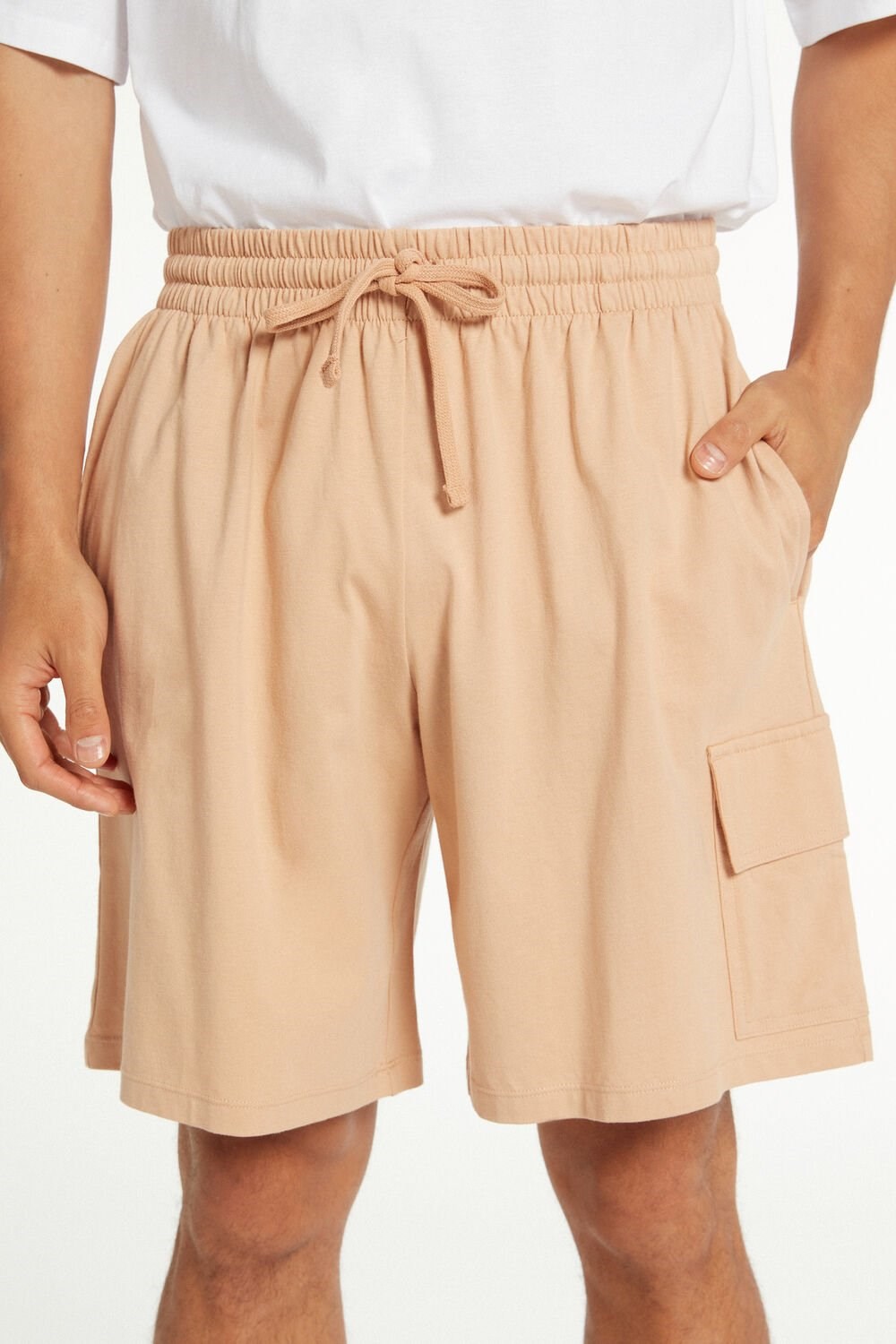 Tezenis Men’s Bawełniane Shorts with Pockets Nude Desert 646v | 3594-YODUQ