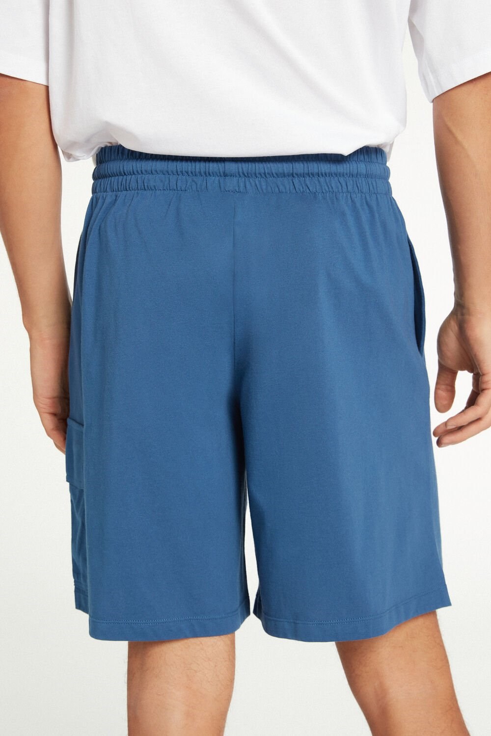 Tezenis Men’s Bawełniane Shorts with Pockets Niebieskie Niebieskie | 6024-NFBEO