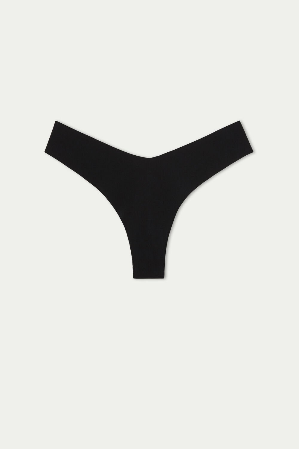 Tezenis Microfiber V-Shaped Laser-Cut Brazilian Panties Czarne Czarne | 9120-HCYQR