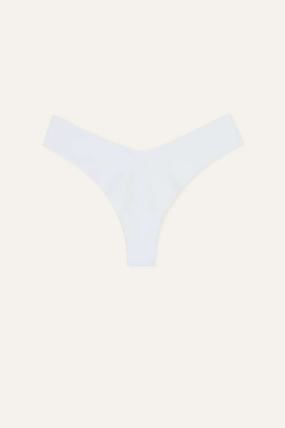 Tezenis Microfiber V-Shaped Laser-Cut Brazilian Panties Białe Białe | 9768-QIXAT