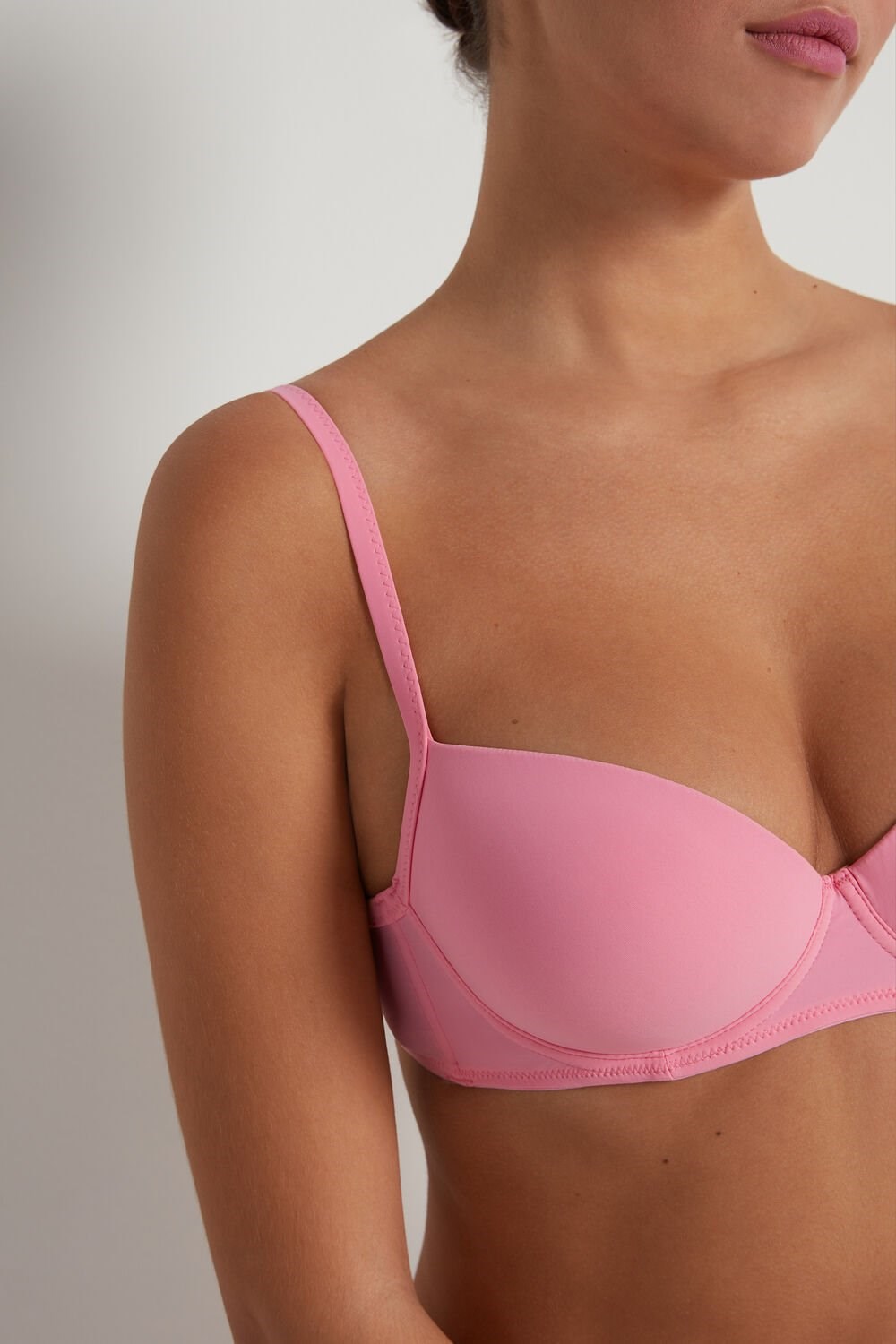 Tezenis Microfiber Wien Balconette Bra Różowe Różowe | 8370-SDKUX