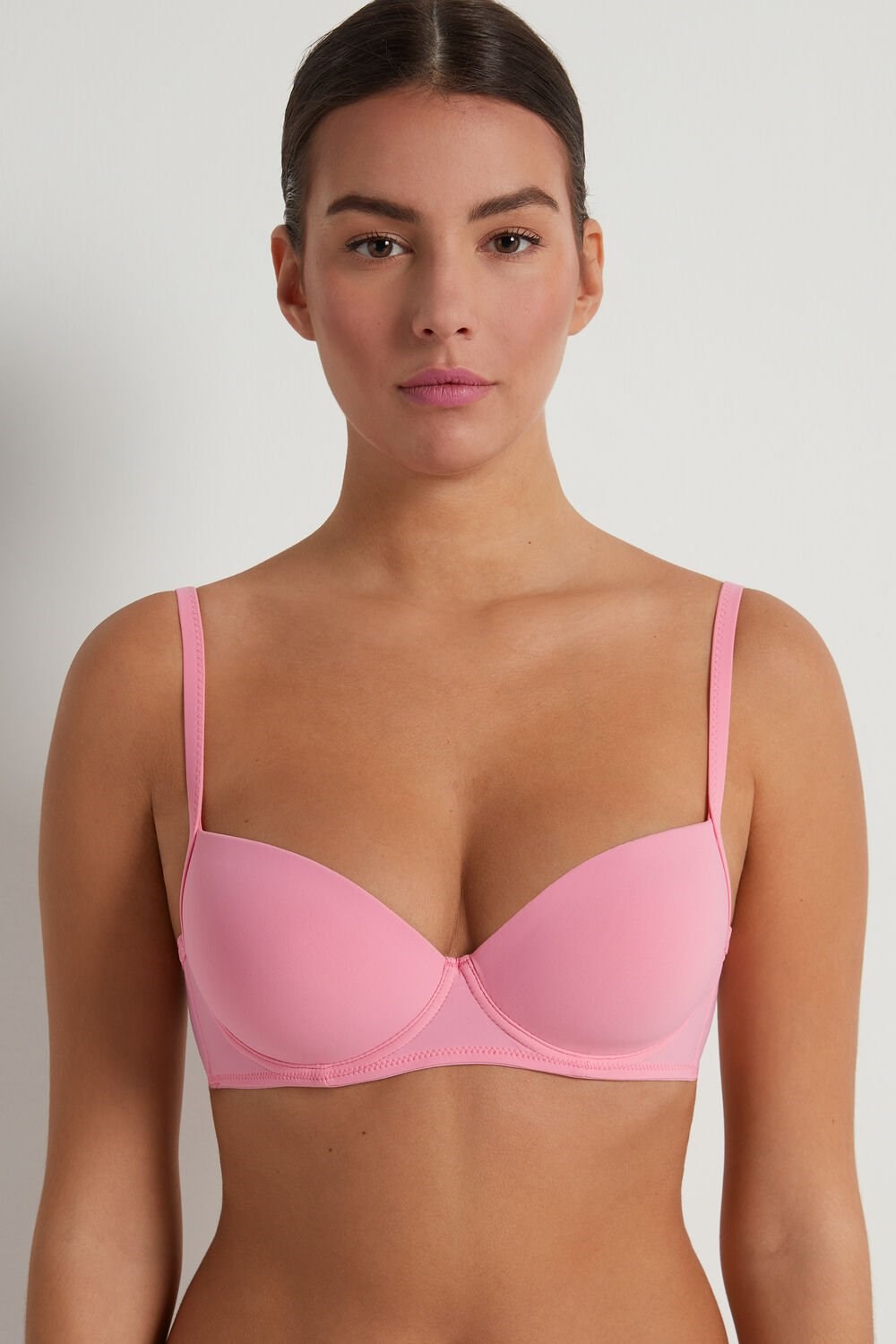 Tezenis Microfiber Wien Balconette Bra Różowe Różowe | 8370-SDKUX