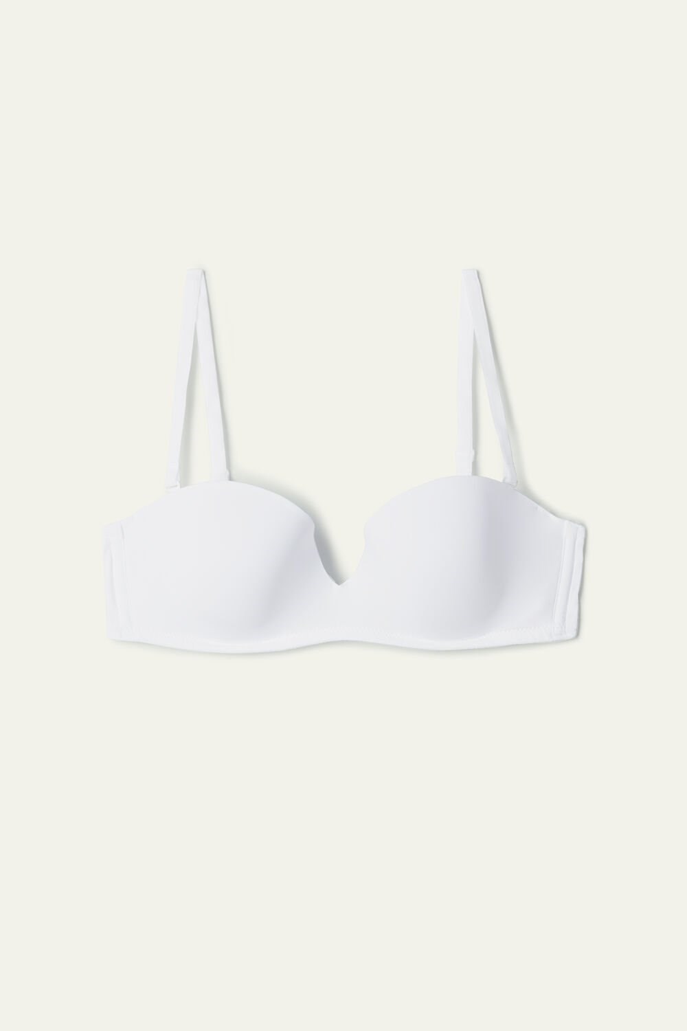 Tezenis New York Watowany Microfiber Bandeau Bra Białe Białe | 7016-YQILH