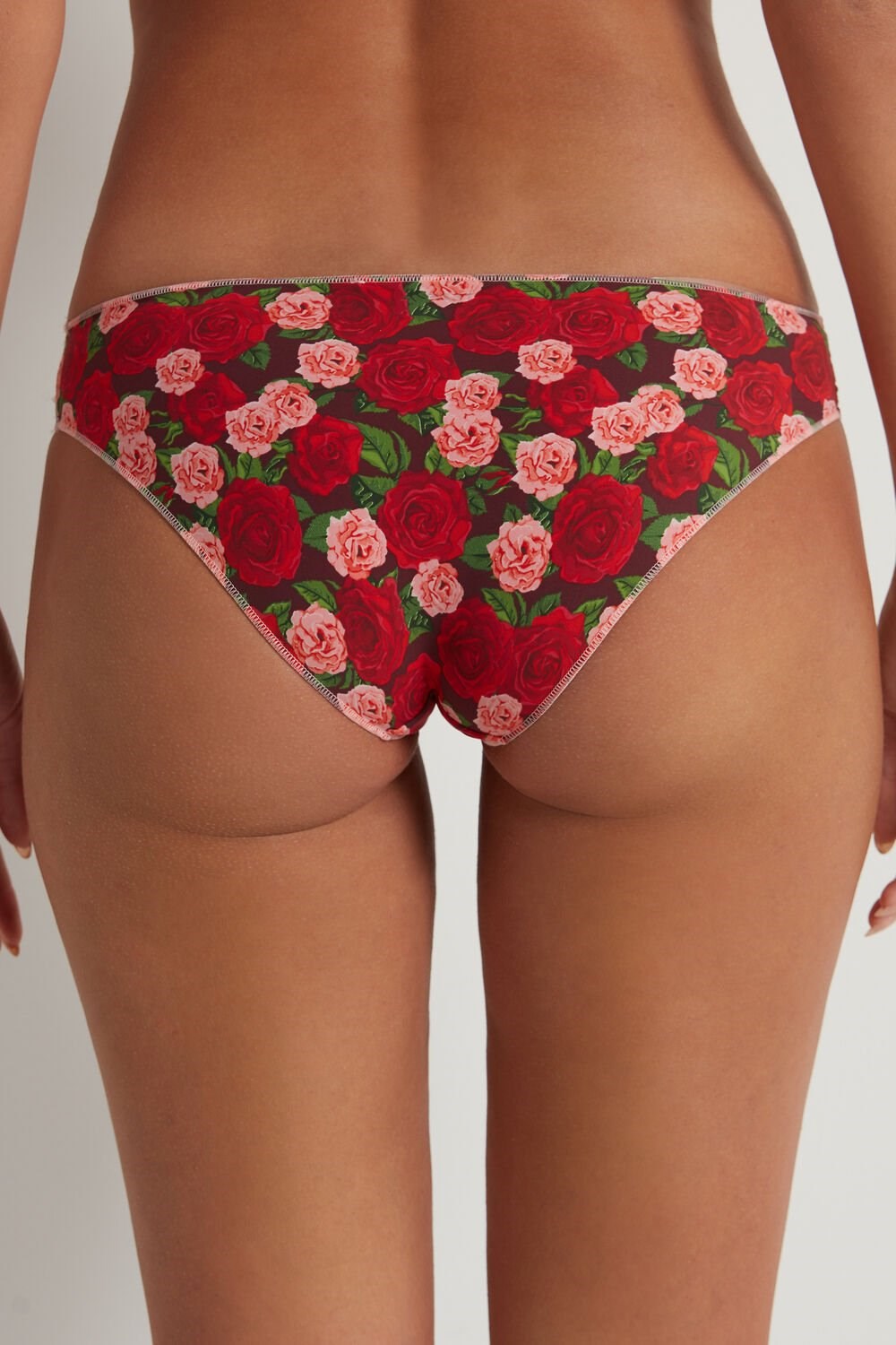 Tezenis Panties in Printed Microfiber Czerwone Różowe | 3249-JPAWL