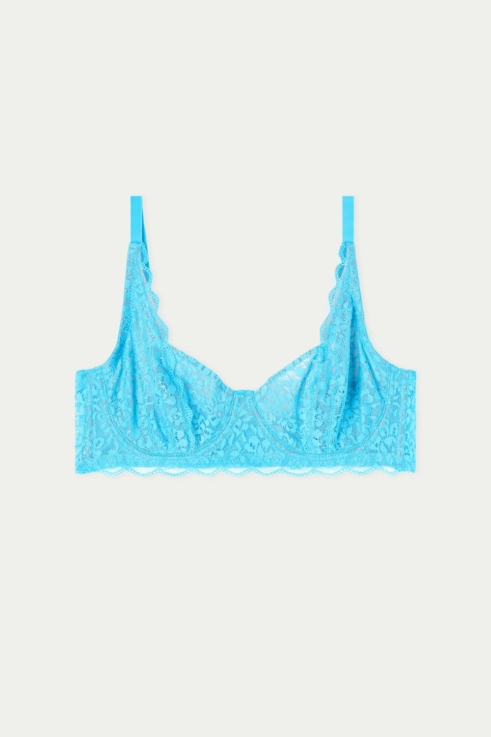 Tezenis Paris Recycled Koronkowe Unpadded Balconette Bra Głęboka Niebieskie Niebieskie | 2795-OVTUB