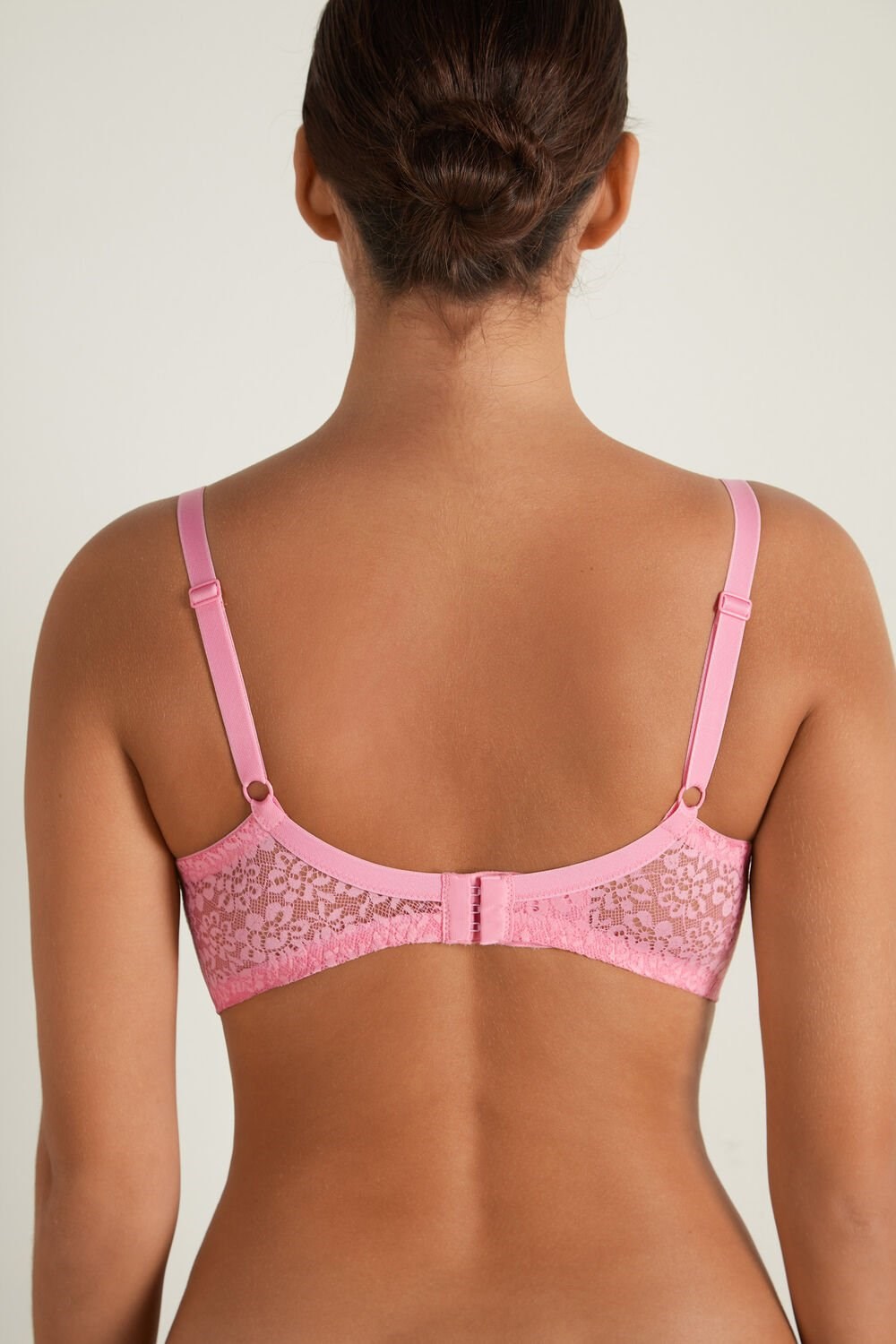 Tezenis Paris Recycled Koronkowe Unpadded Balconette Bra Różowe Różowe | 9031-GDFKQ