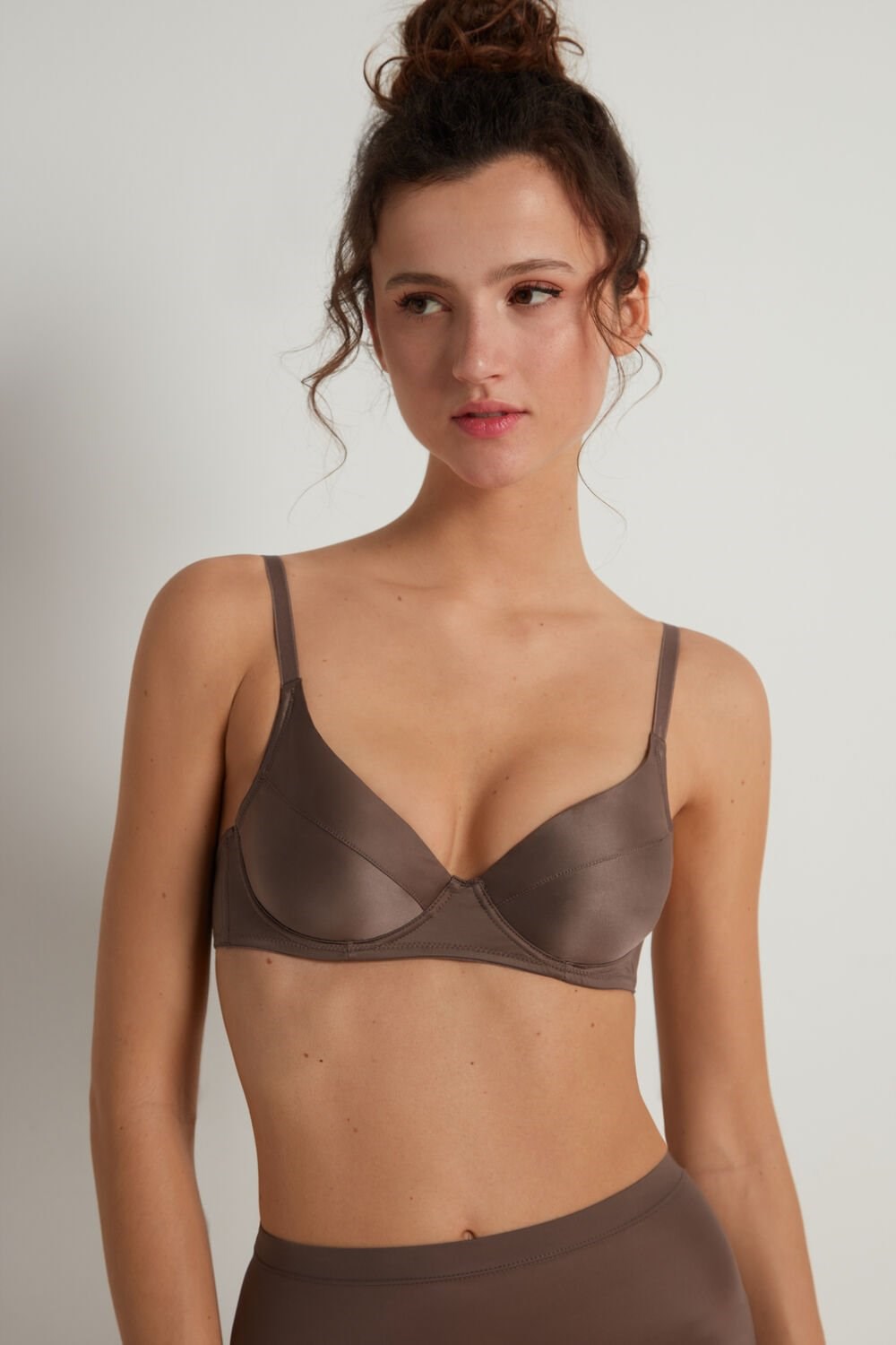 Tezenis Paris Ultralight Shaping Balconette Bra Brązowe | 7084-ADGUE