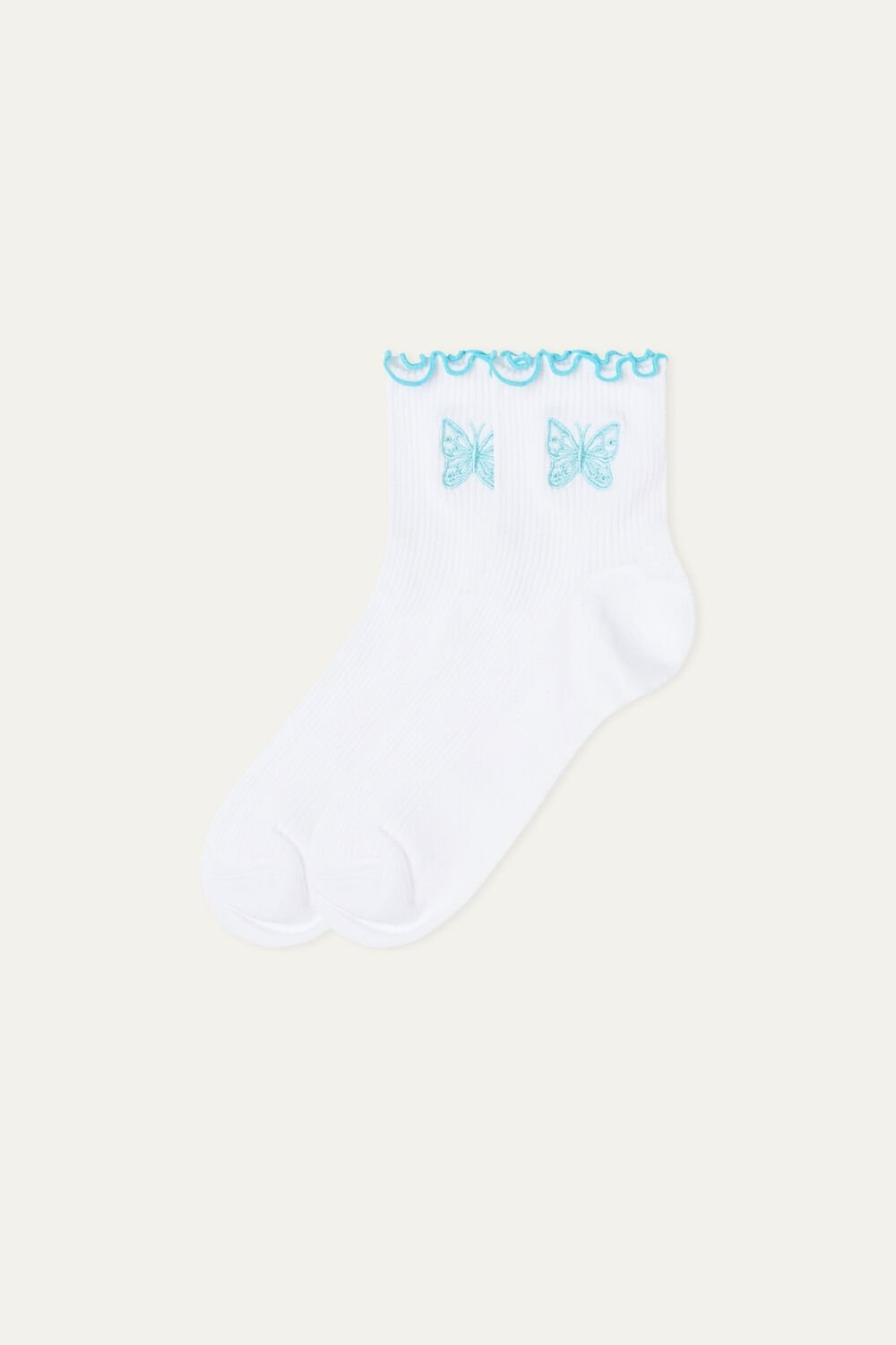 Tezenis Patterned Bawełniane Crew Socks Głęboka Niebieskie Białe | 8327-SVLZO