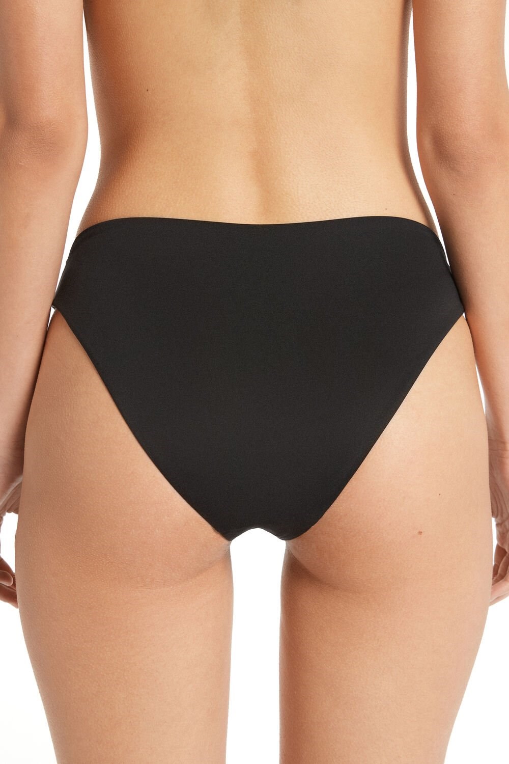 Tezenis Plain Brief Bikini Bottoms Czarne Czarne | 5473-ZICKQ