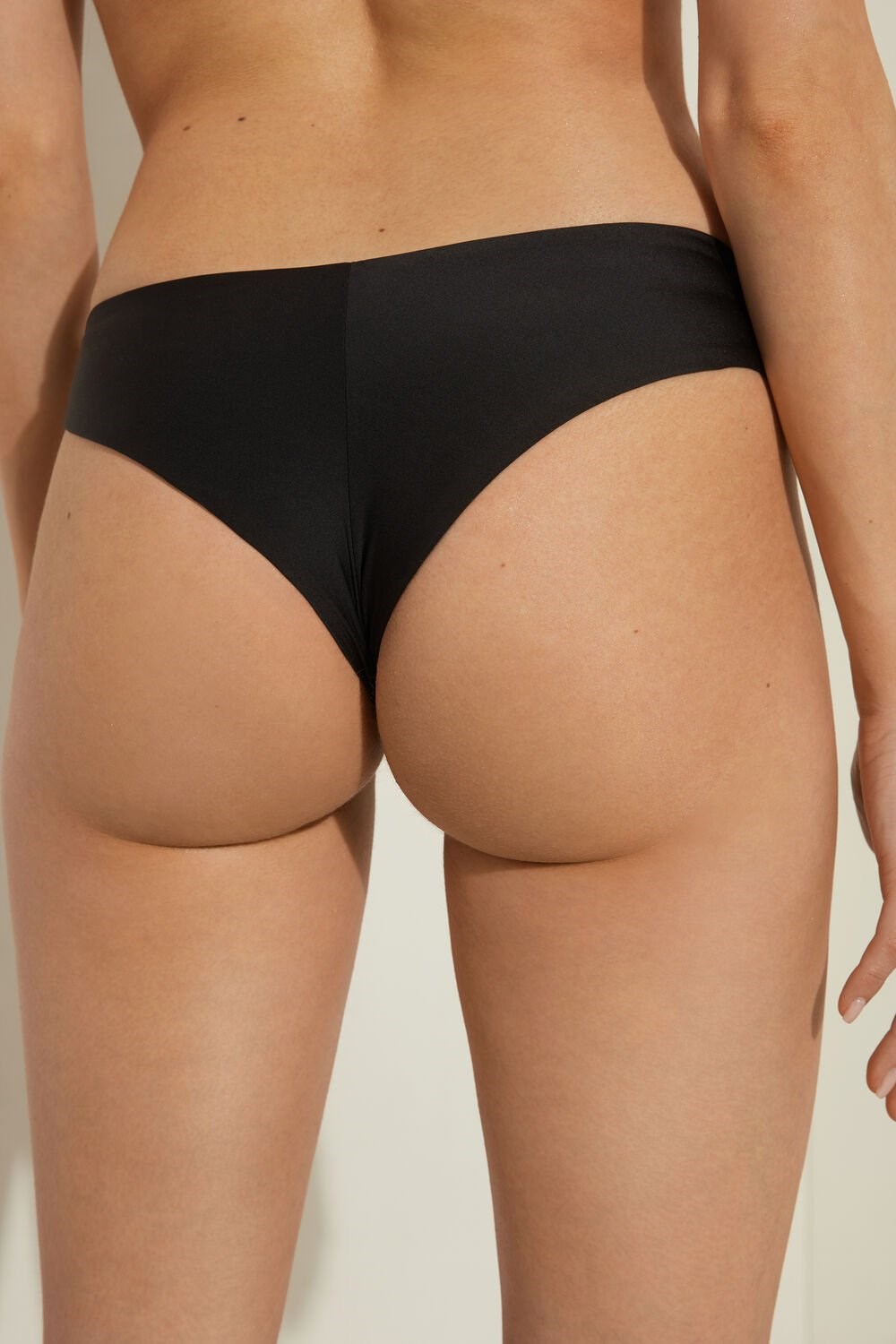 Tezenis Plain Cheeky Bikini Bottoms Czarne Czarne | 9341-GWISQ