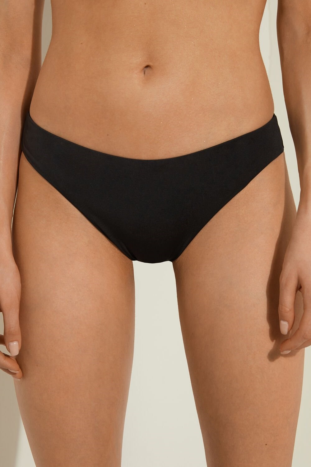 Tezenis Plain Cheeky Bikini Bottoms Czarne Czarne | 9341-GWISQ