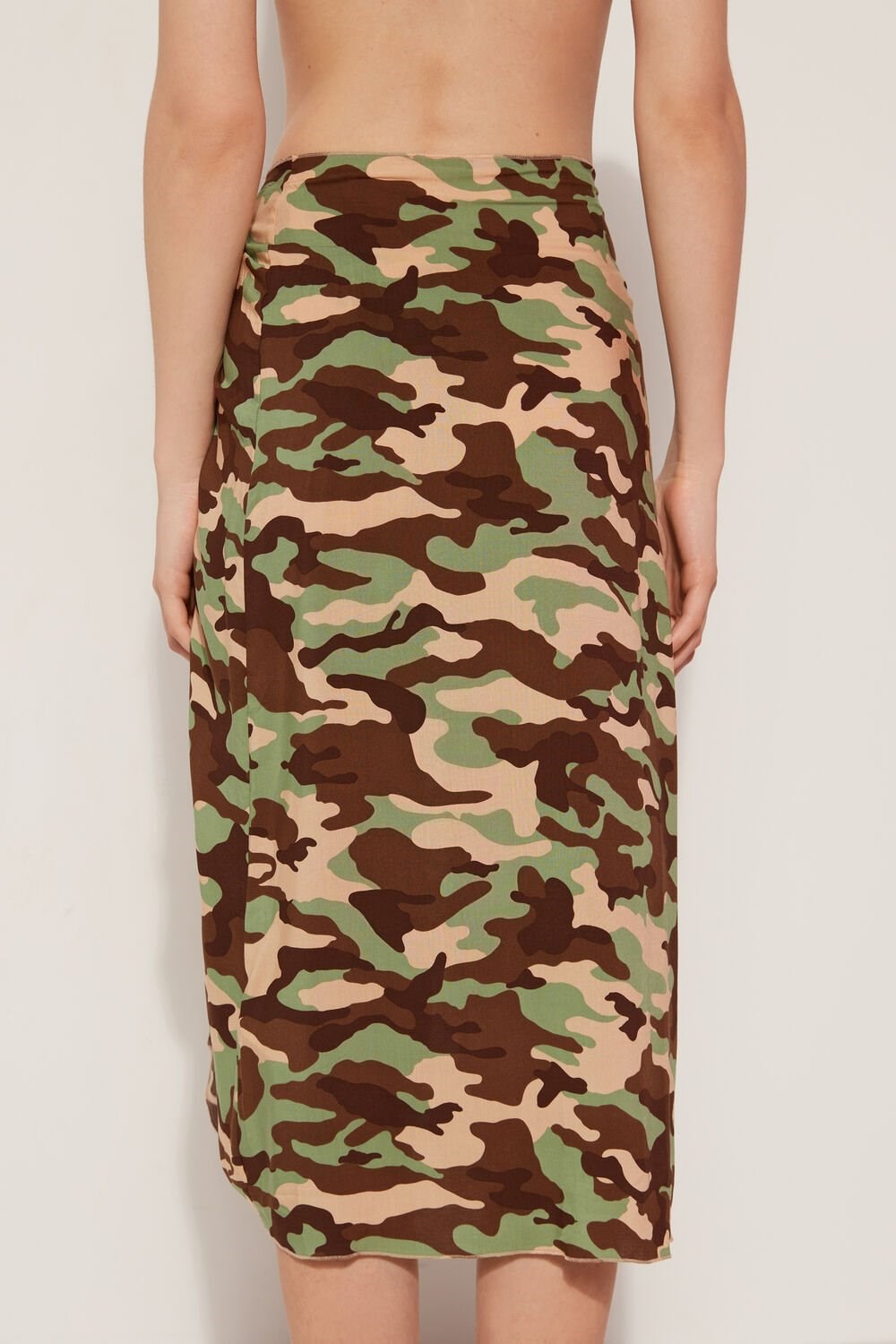 Tezenis Plain Weave Midi Pareo Skirt Kolorowe Camo | 5827-VEGIT