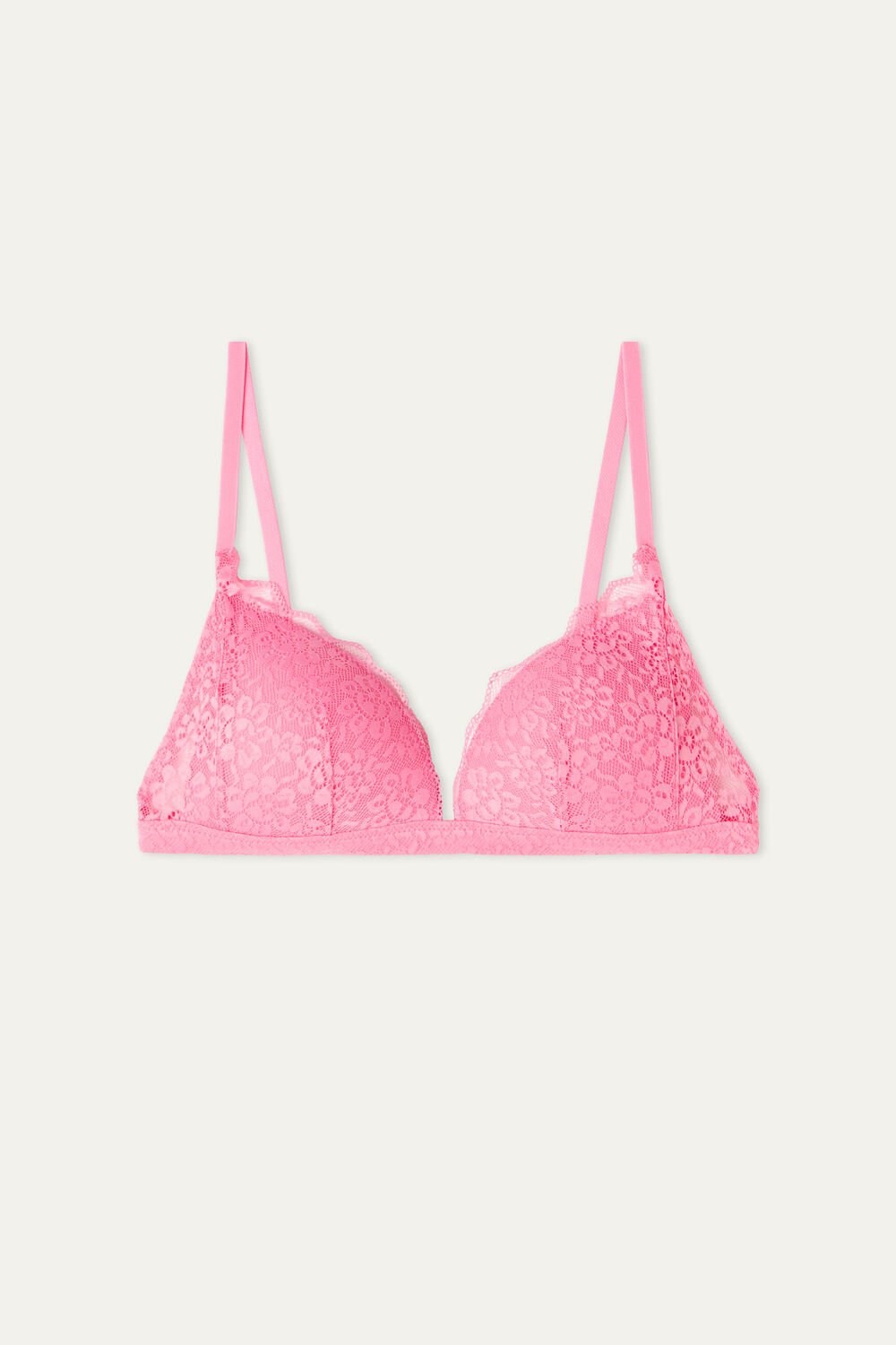 Tezenis Positano Koronkowe Watowany Triangle Bra Różowe Różowe | 7201-WKASD