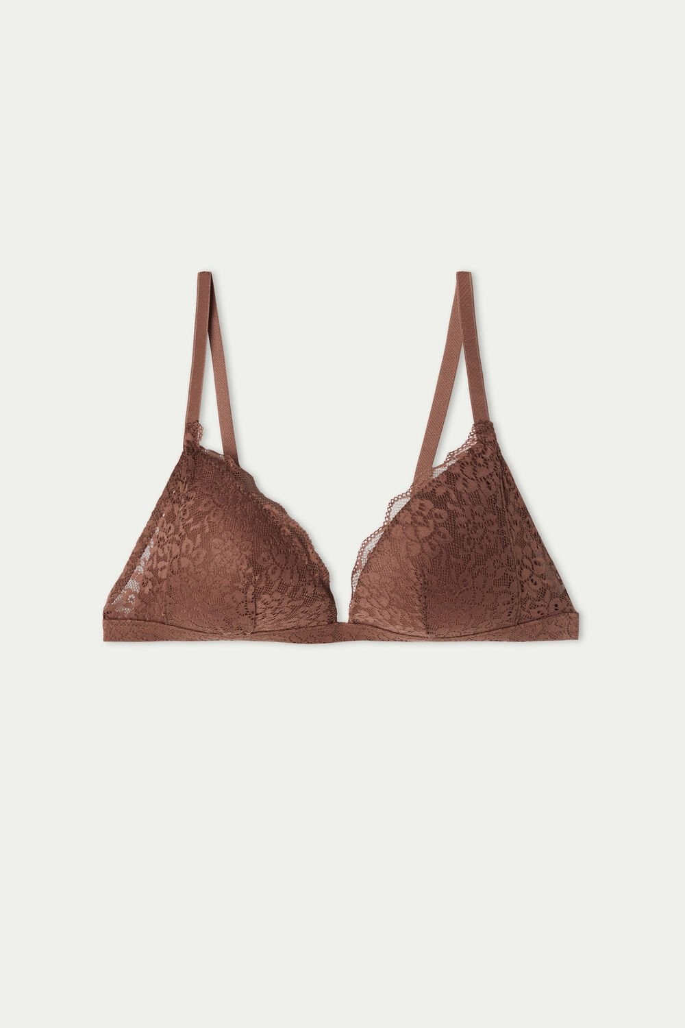 Tezenis Positano Koronkowe Watowany Triangle Bra Brązowe Brązowe | 7859-CKZHD