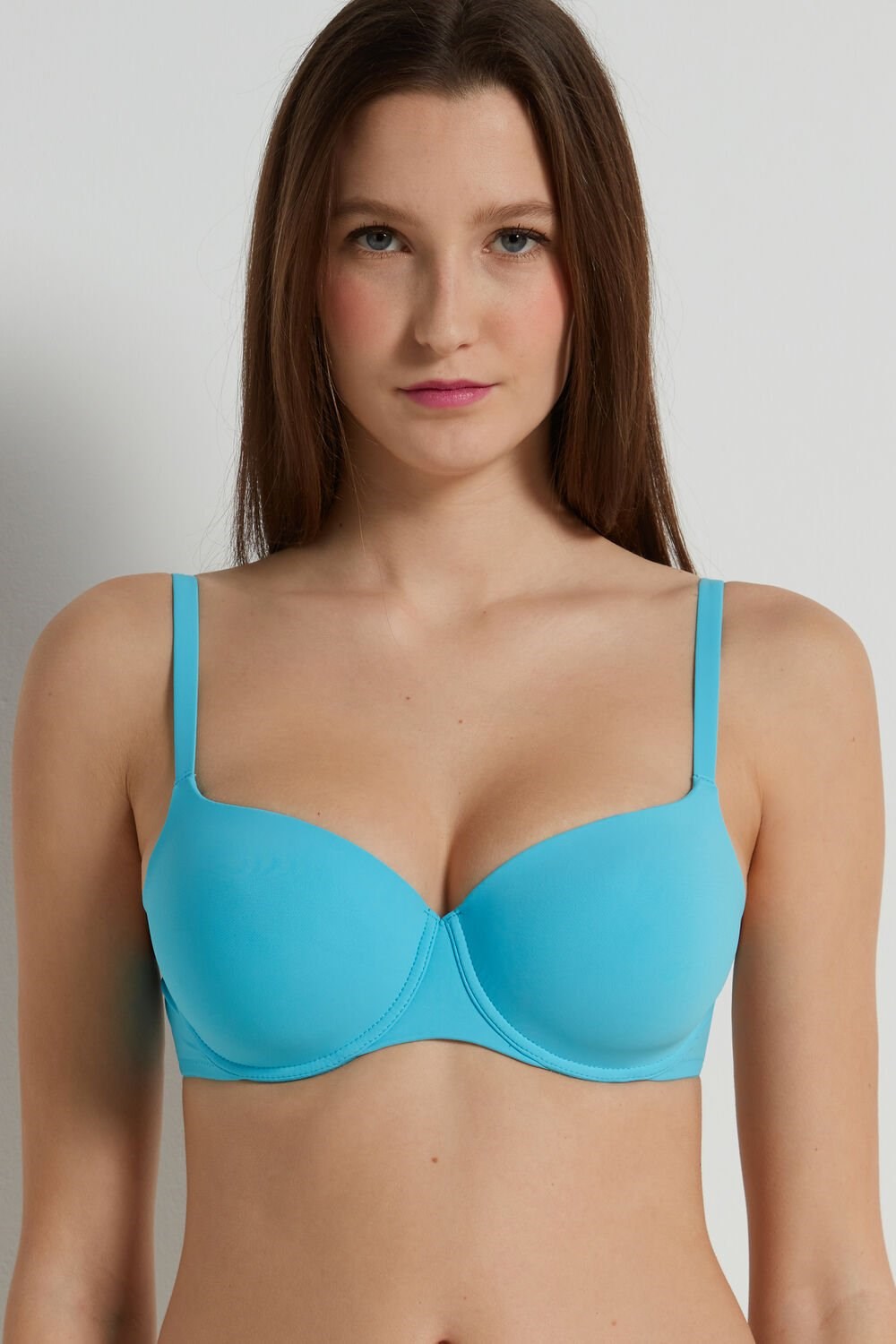 Tezenis Prague Full Cover Balconette Bra Głęboka Niebieskie Niebieskie | 2813-HCUZA