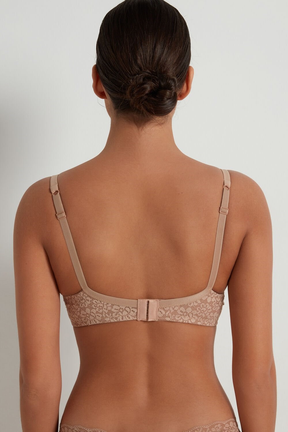 Tezenis Prague Full Cover Recycled Koronkowe Balconette Bra Nude Natural Blush 1905 | 1376-RKMHP