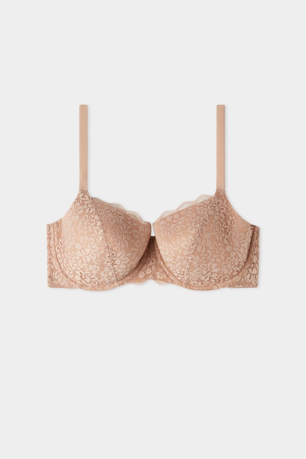 Tezenis Prague Full Cover Recycled Koronkowe Balconette Bra Nude Natural Blush 1905 | 1376-RKMHP