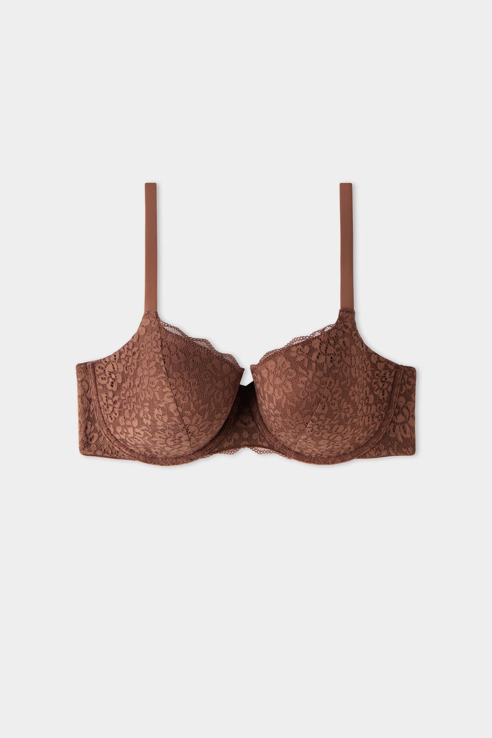 Tezenis Prague Full Cover Recycled Koronkowe Balconette Bra Brązowe Brązowe | 4591-UPEVK