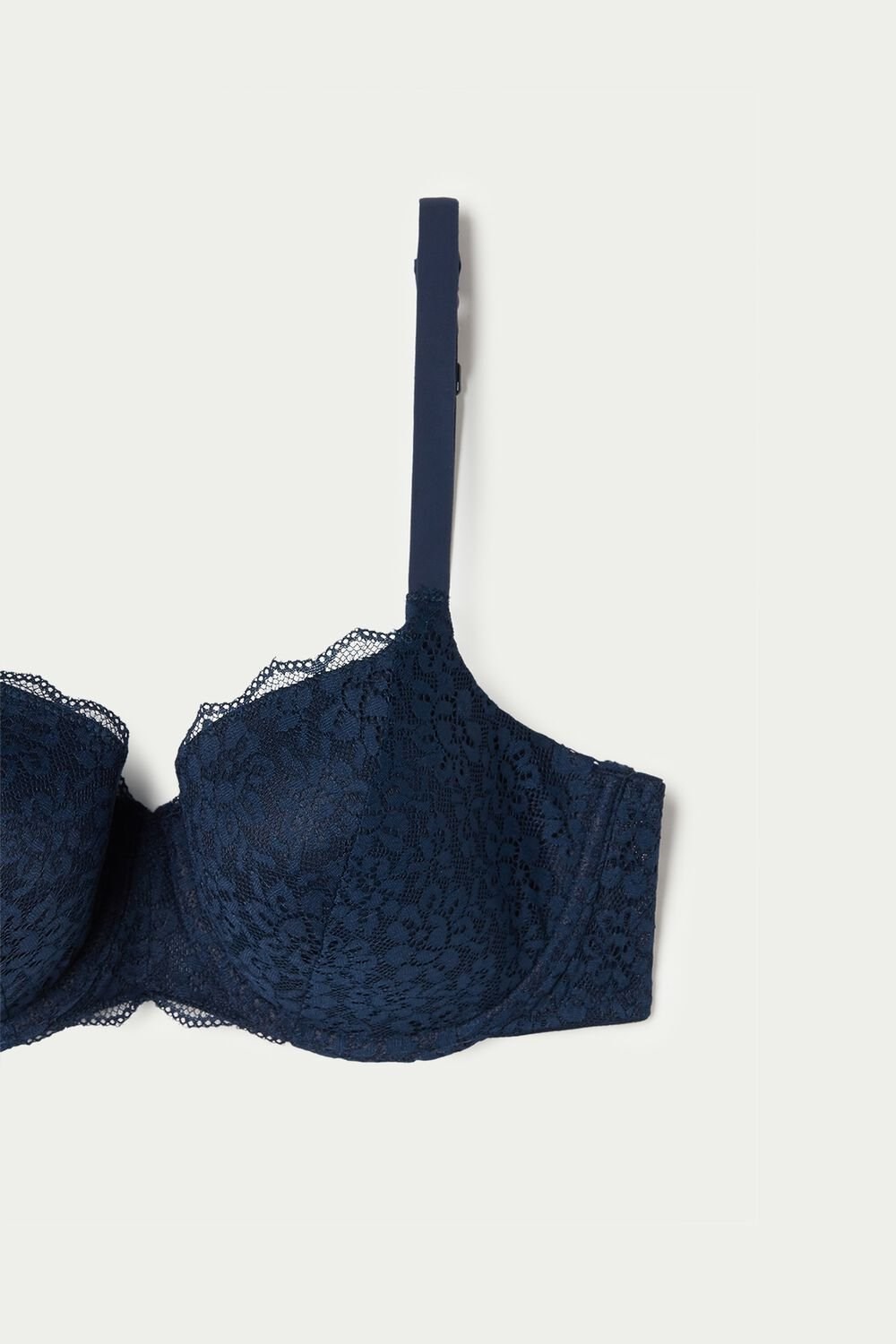 Tezenis Prague Full Cover Recycled Koronkowe Balconette Bra Niebieskie Niebieskie | 9502-MRJQS