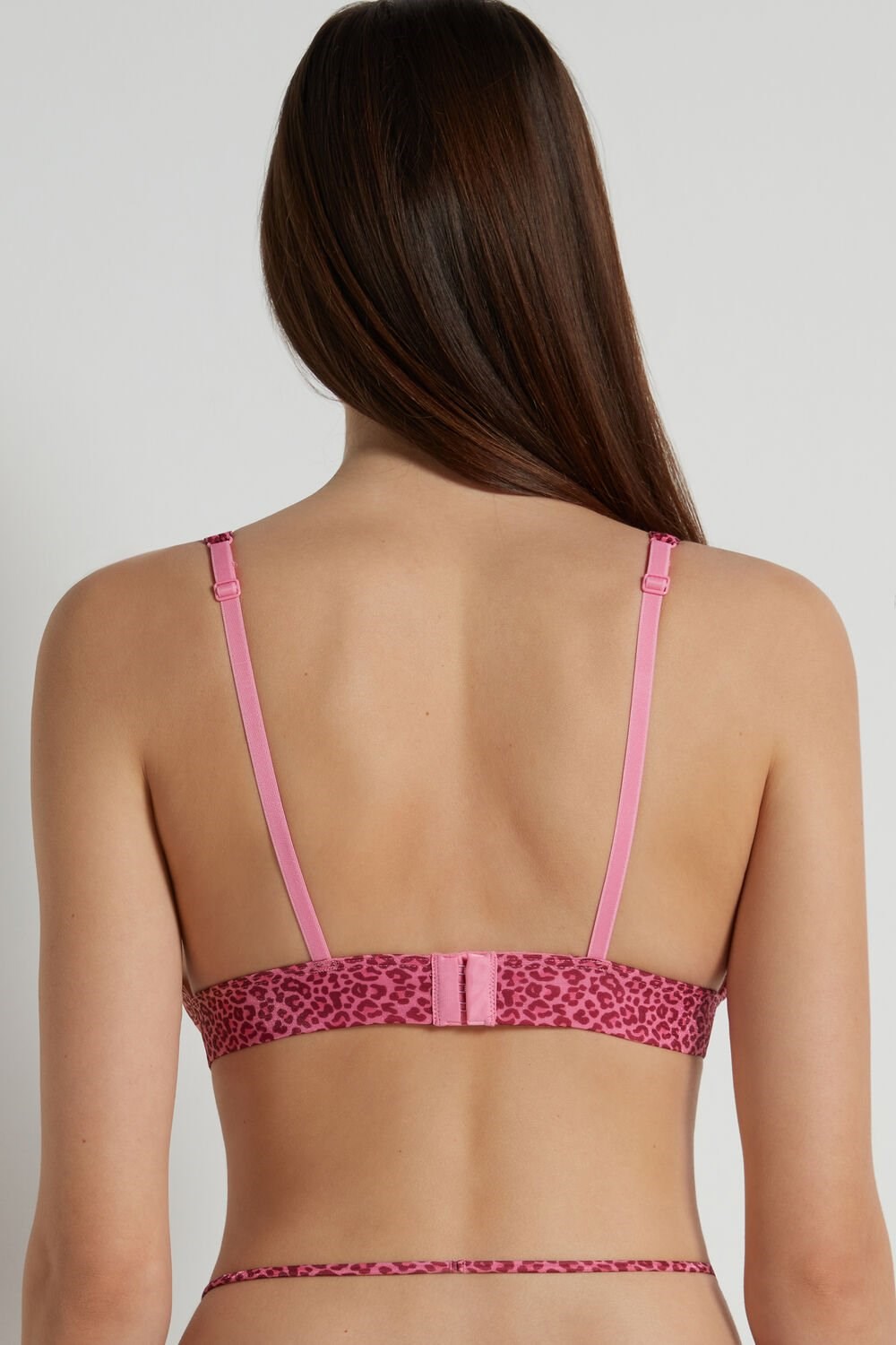 Tezenis Pretty Leopard Triangle Bra Różowe Panterka | 3650-AWCJM