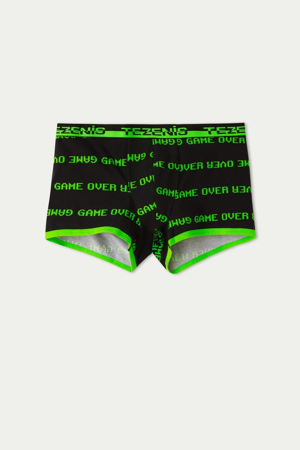 Tezenis Printed Bawełniane Boxers with Logo Elastic Waistband Czarne Czarne | 0267-IZXDM