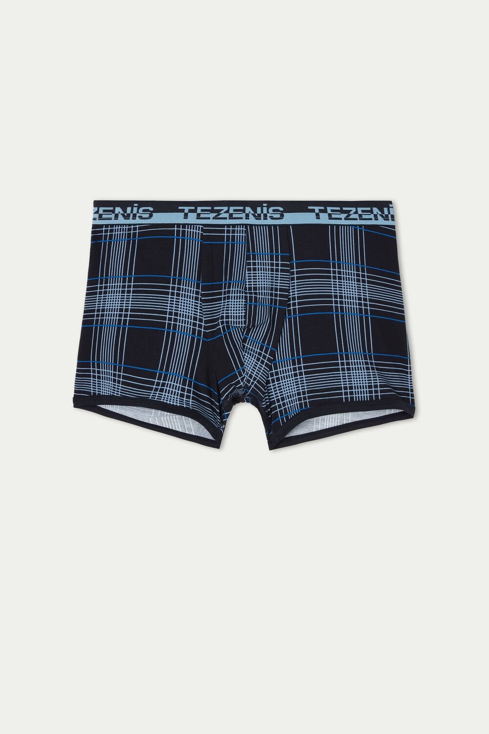 Tezenis Printed Bawełniane Boxers with Logo Elastic Waistband Niebieskie Ciemny Niebieskie | 5108-TDGES