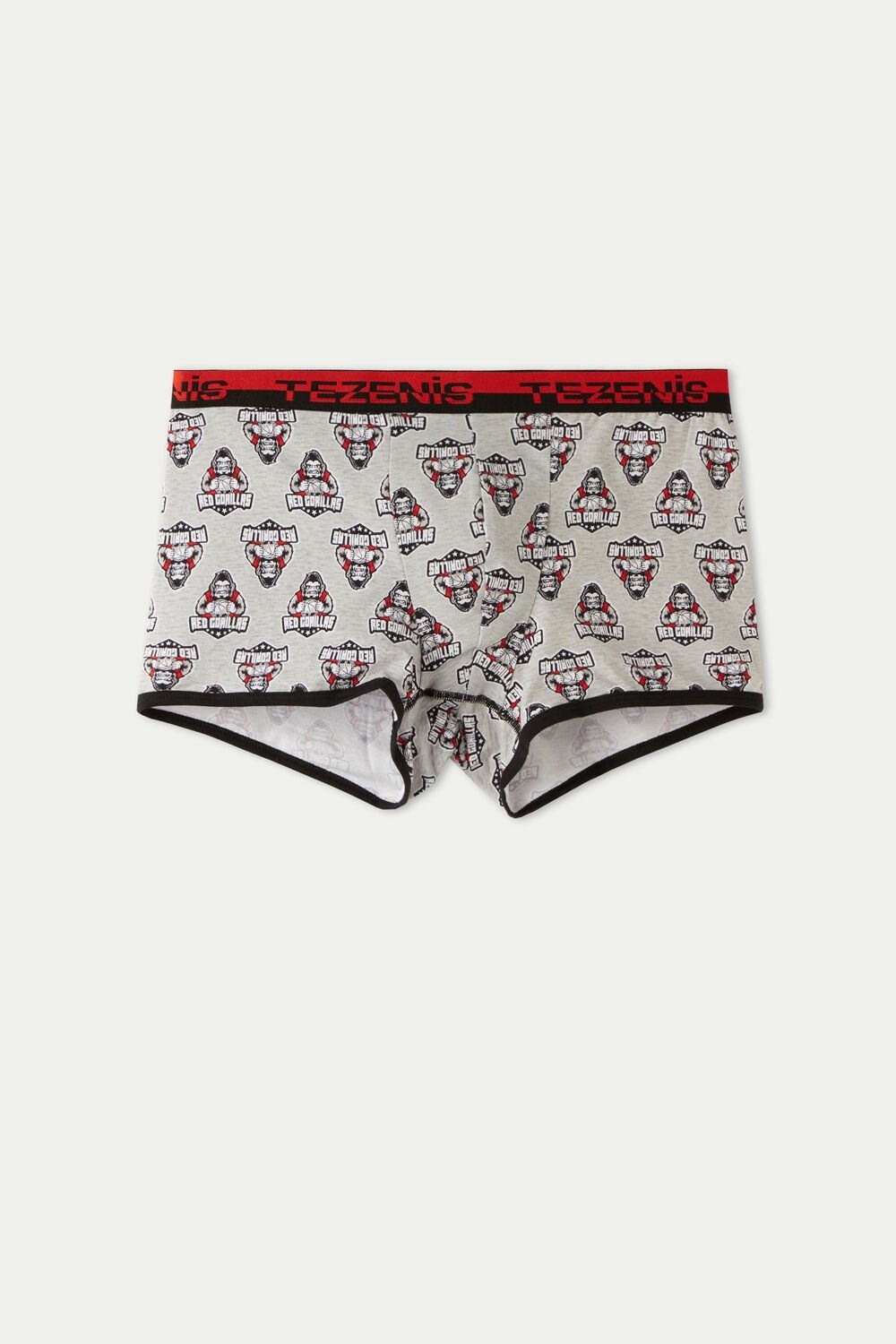 Tezenis Printed Bawełniane Boxers with Logo Elastic Waistband Szare Głęboka | 7361-NOXYT