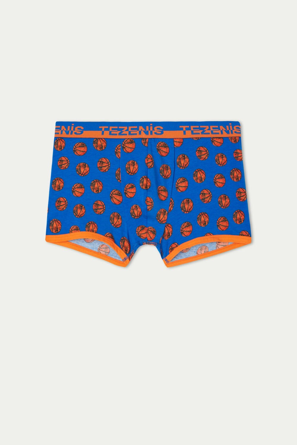 Tezenis Printed Bawełniane Boxers with Logo Elastic Waistband Niebieskie Jasny Niebieskie | 8342-ENZDS