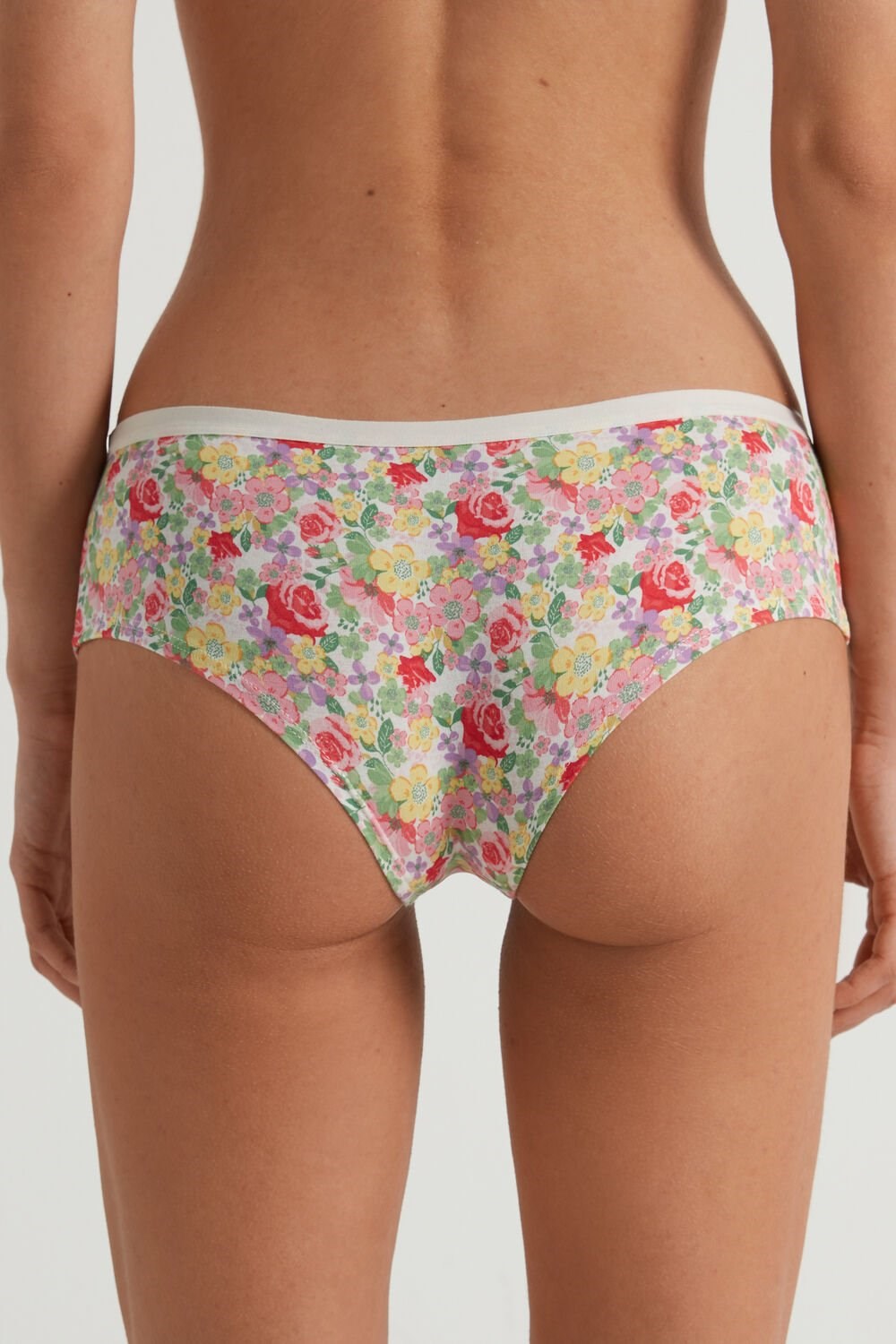 Tezenis Printed Bawełniane Boyshorts Floral Wildflower Print 294v | 9738-IGWJR