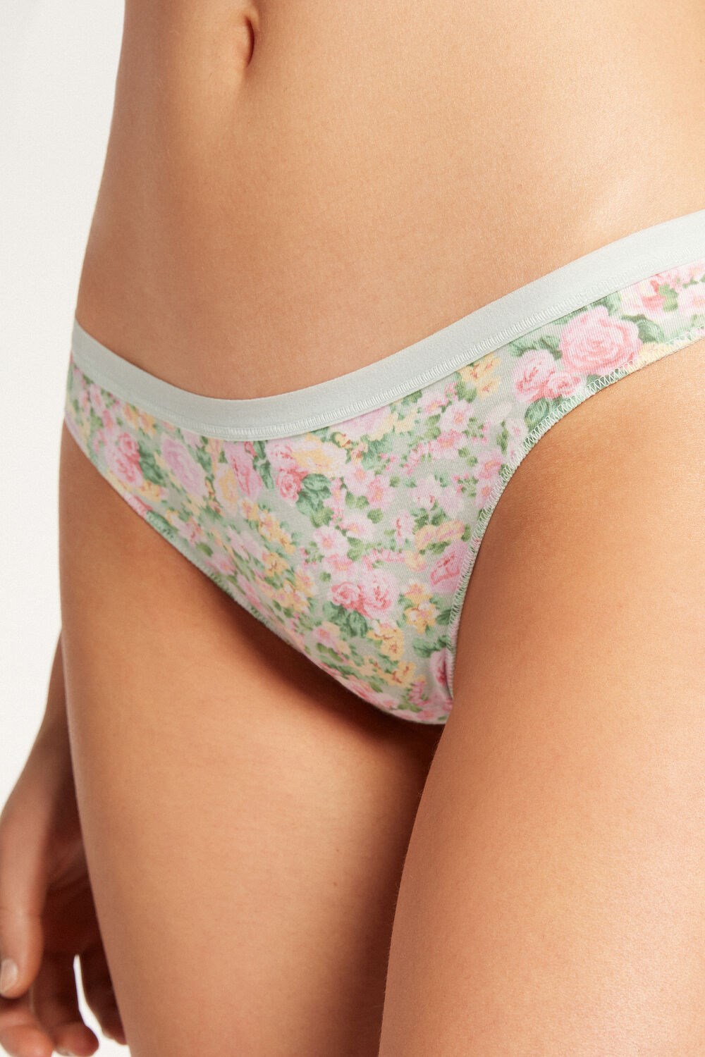 Tezenis Printed Bawełniane Brazilian Brief Floral Pastel Country Print 636v | 5231-BFRUJ