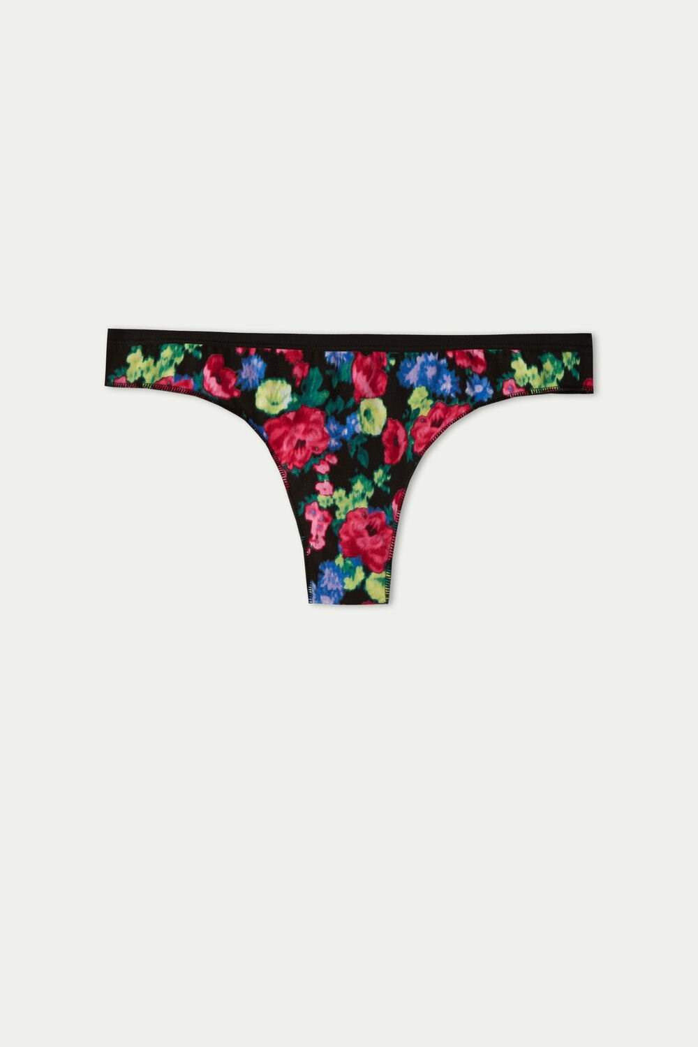 Tezenis Printed Bawełniane Brazilian Brief Czarne | 9243-BZJPH