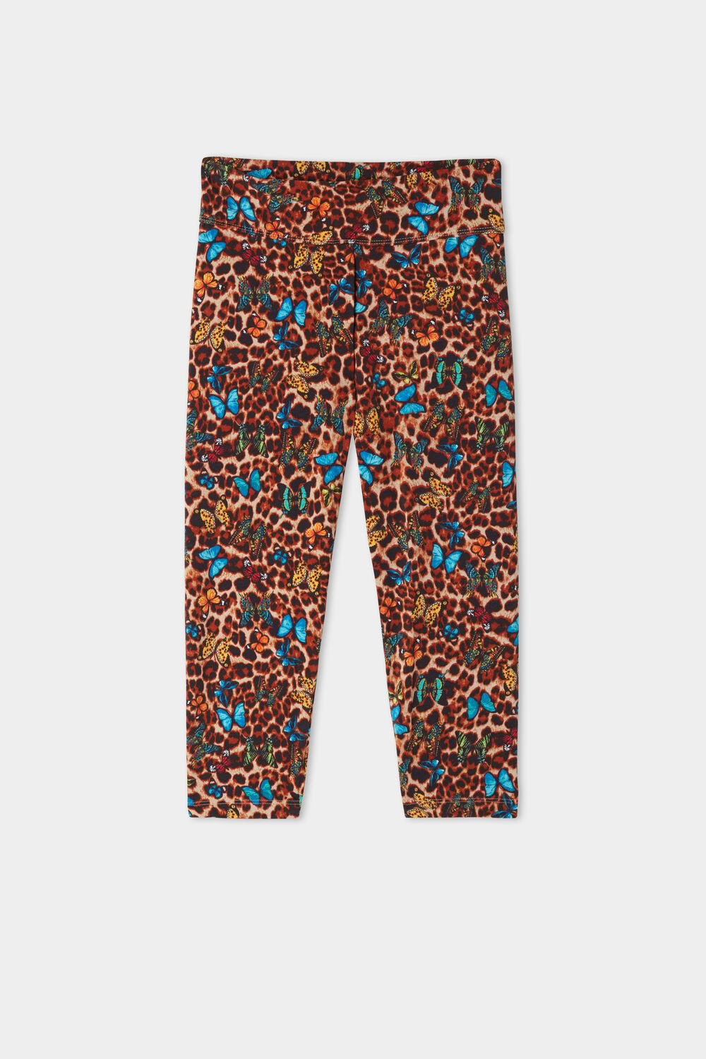 Tezenis Printed Bawełniane Capri Leggings Animal Animal-print Butterfly Print 573v | 9354-SEYUO