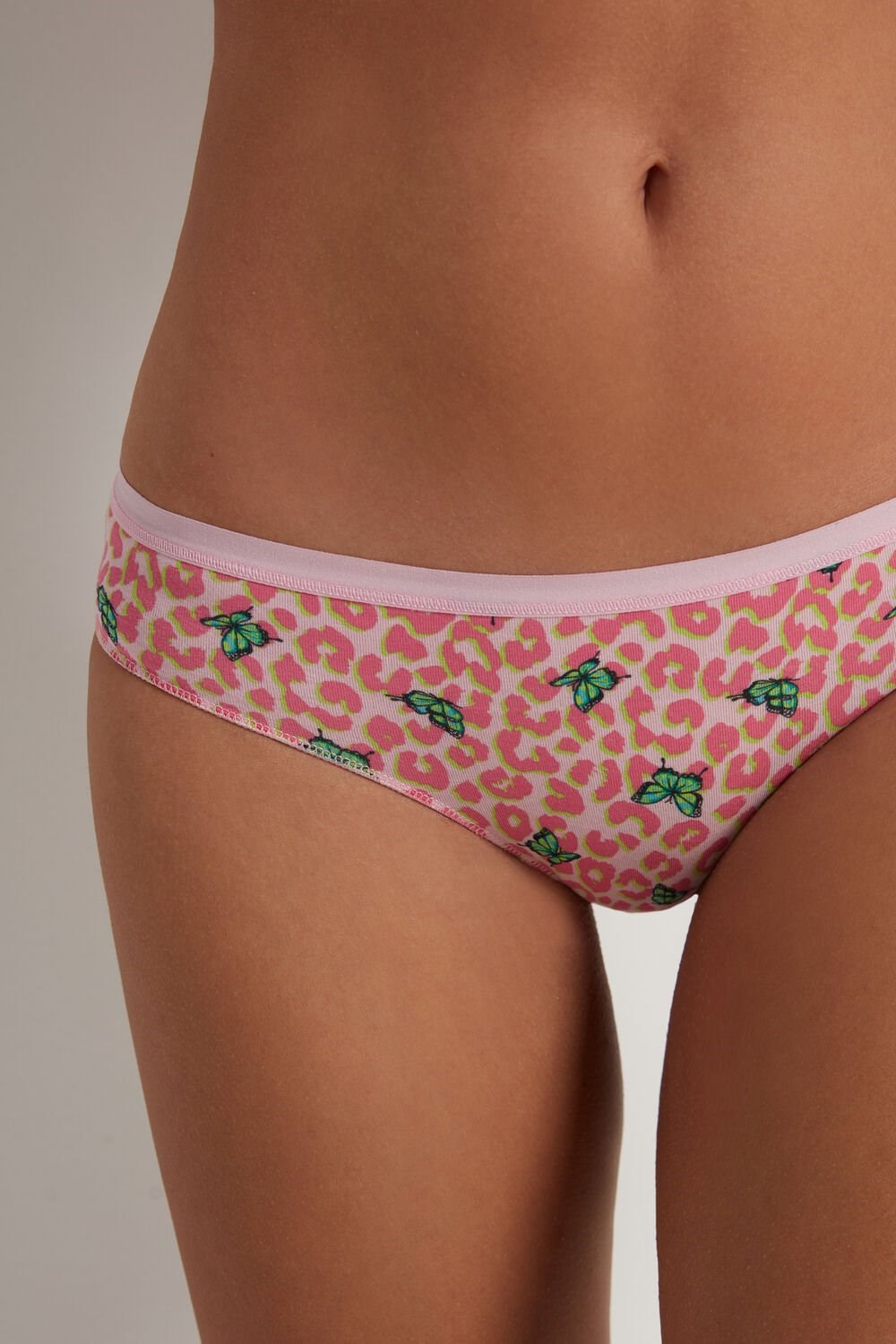 Tezenis Printed Bawełniane Panties Animal Spotted Butterfly Print 297v | 0583-AVRKW