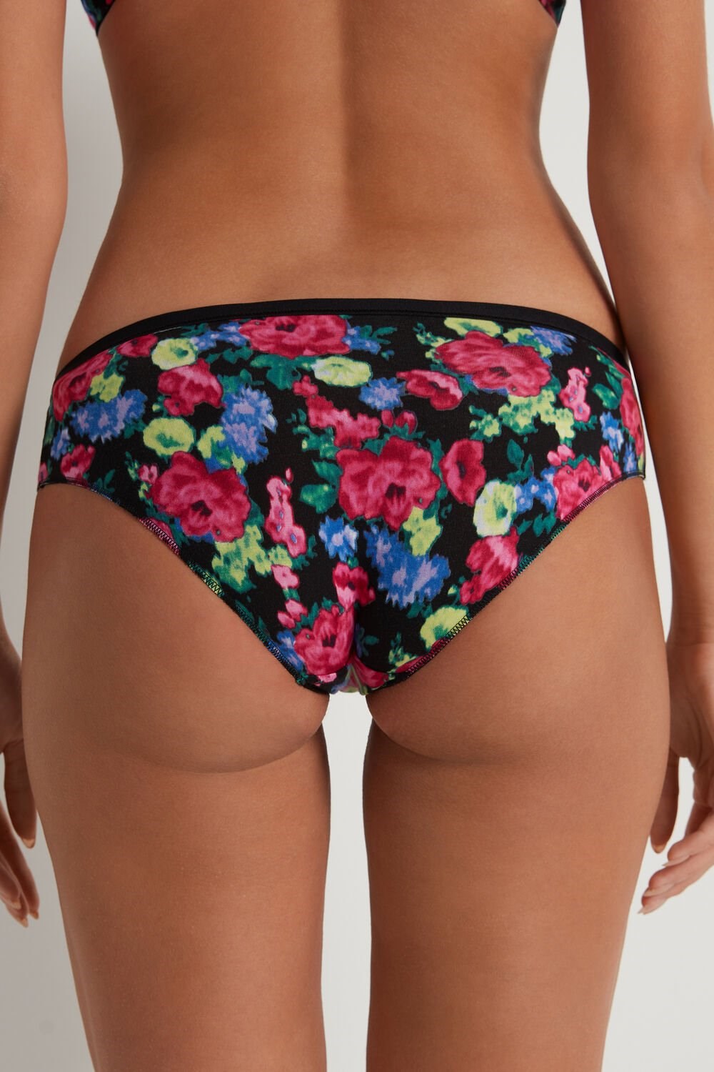 Tezenis Printed Bawełniane Panties Czarne | 5720-QMSIC